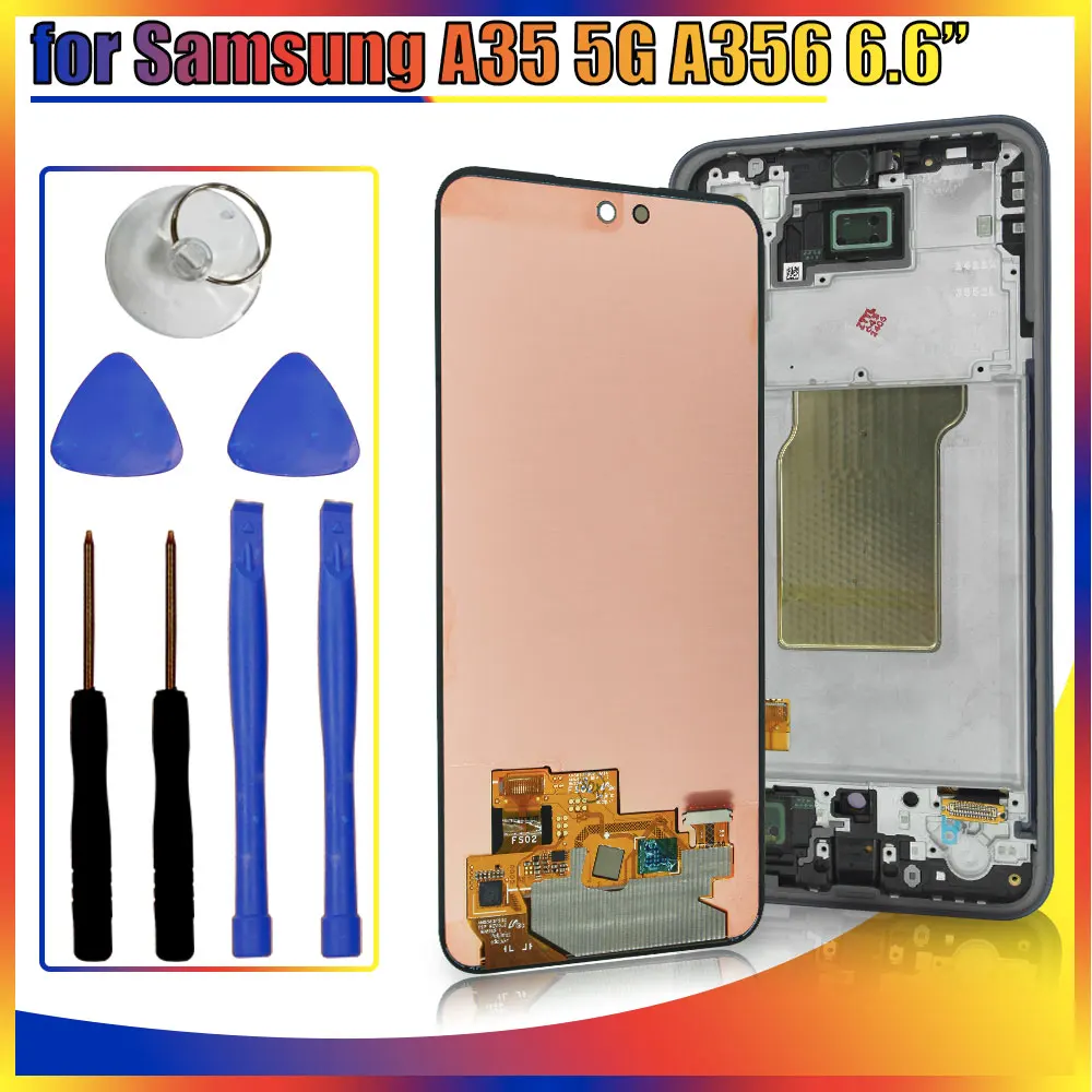 ЖК-дисплей Super AMOLED для Samsung Galaxy A35 5G A356B, ЖК-дисплей с сенсорным экраном и дигитайзером для Samsung A356, A356E, A356U, ЖК-дисплей
ЖК-дисплей Super AMOLED для Samsung Galaxy A35 5G A356B, ЖК-дисплей с сенсорным экраном и дигитайзером для Samsung A356, A356E, A356U, ЖК-дисплей