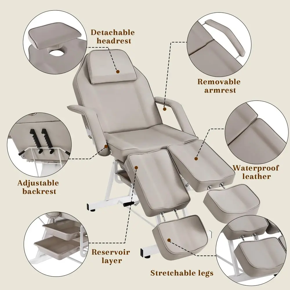 Facial Chair with Split Legs, Artist Tattoo Bed for Client, Professional Adjustable Lash Esthetician Table Beauty Salon Spa Equ
Facial Chair with Split Legs, Artist Tattoo Bed for Client, Professional Adjustable Lash Esthetician Table Beauty Salon Spa Equ