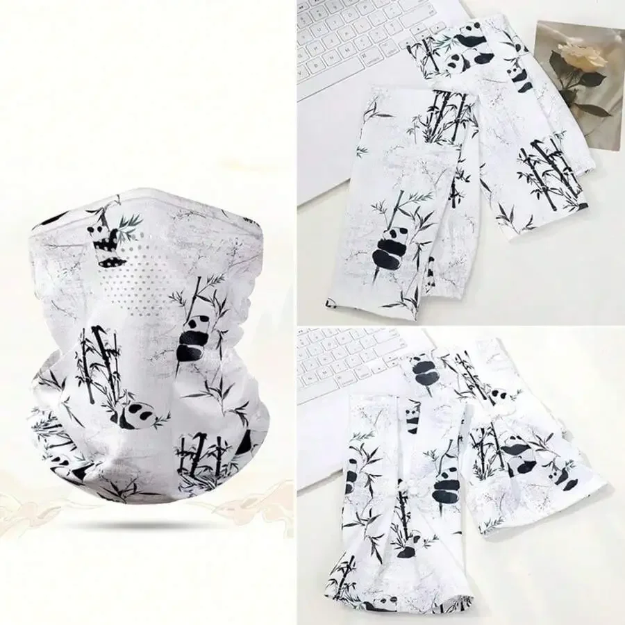 Panda Bamboo Print Ice Silk Sunscreen Face Neck Cover For Women UV Protection Outdoor
Panda Bamboo Print Ice Silk Sunscreen Face Neck Cover For Women UV Protection Outdoor