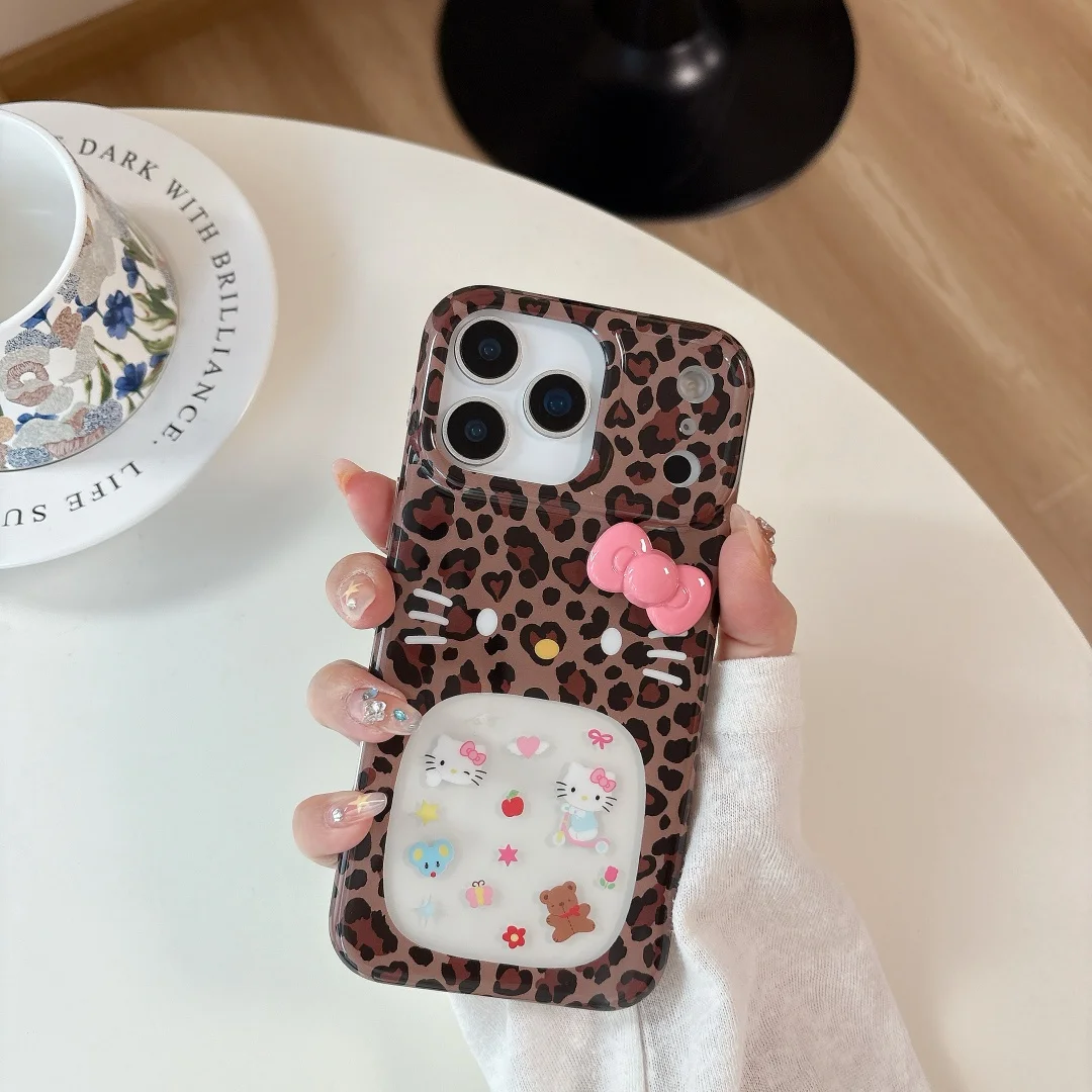 Brown Leopard Print HelloKitty Bow Mobile Phone Case For iPhone 15 14 13 16 17 Pro Max 16 Plus Silicone Laser Covers Y2K
Brown Leopard Print HelloKitty Bow Mobile Phone Case For iPhone 15 14 13 16 17 Pro Max 16 Plus Silicone Laser Covers Y2K