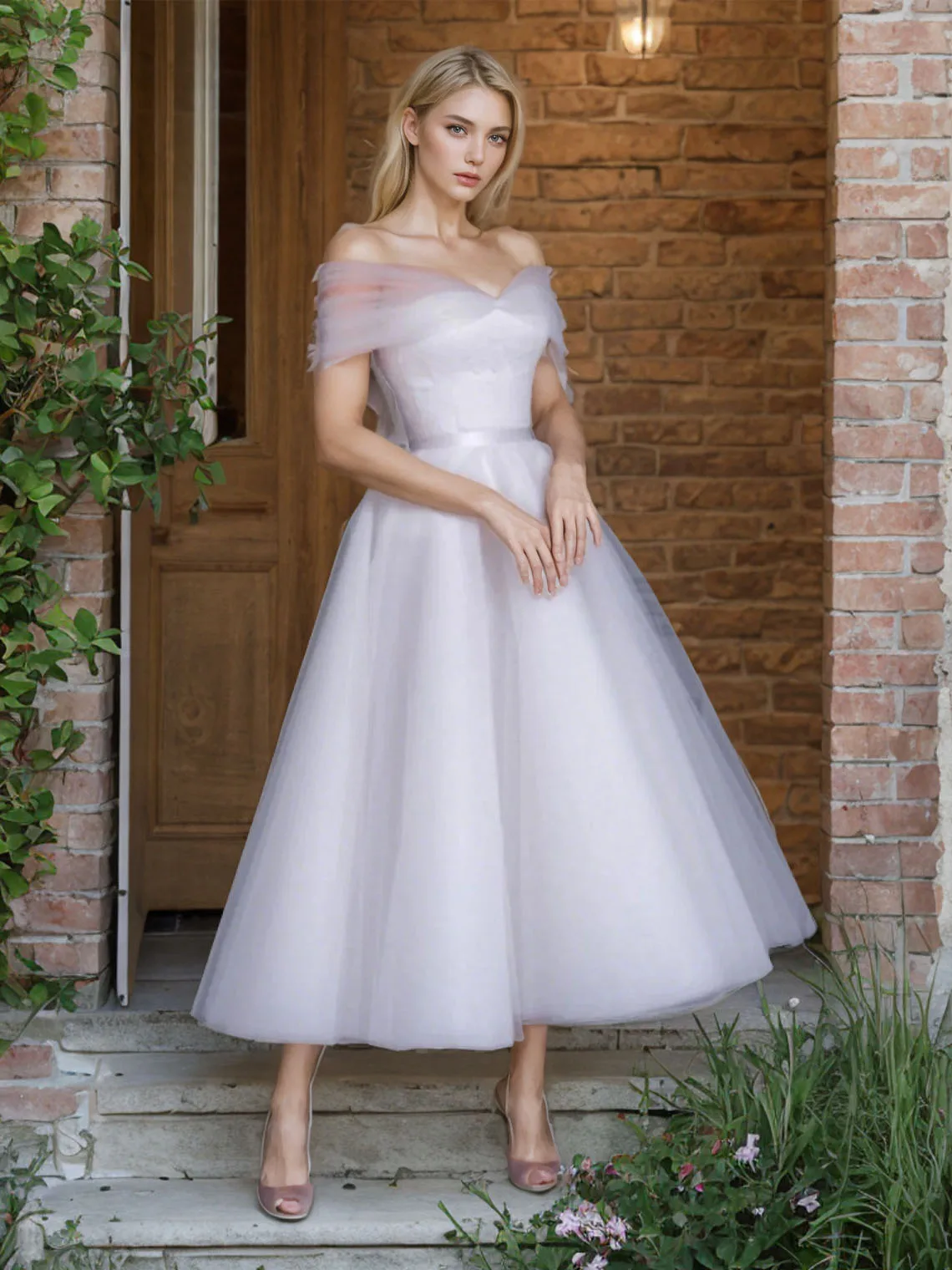 Reception Little White Dresses Sexy Off Shoulder Wedding Dresses Tea Length Bridal Gown Pleats Appliques 2025 Free Customized
Reception Little White Dresses Sexy Off Shoulder Wedding Dresses Tea Length Bridal Gown Pleats Appliques 2025 Free Customized