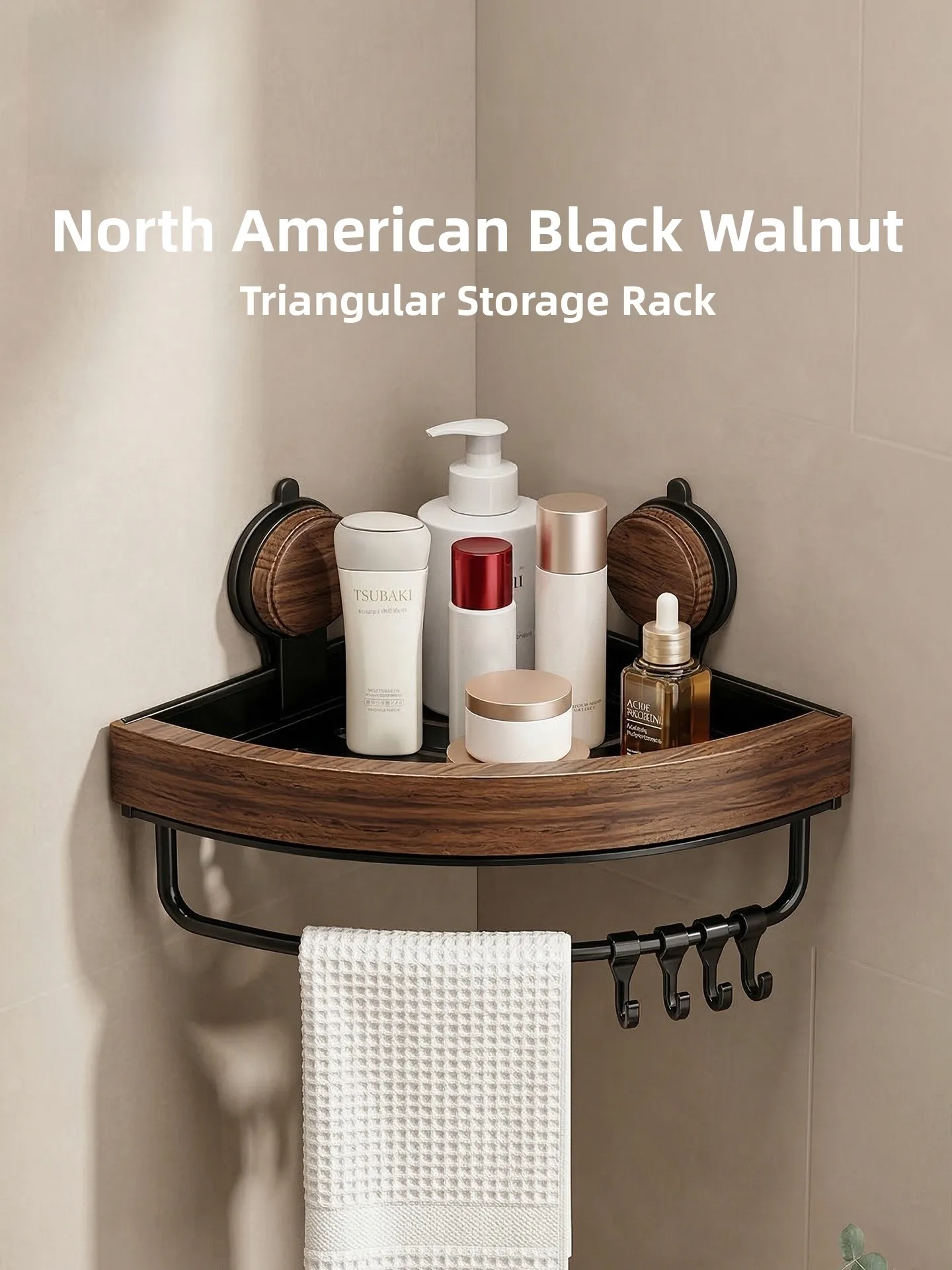 Bathroom Corner Storage Rack Wood Suction Shower Room Organizer No Drilling Needed Plastic Coated
Bathroom Corner Storage Rack Wood Suction Shower Room Organizer No Drilling Needed Plastic Coated