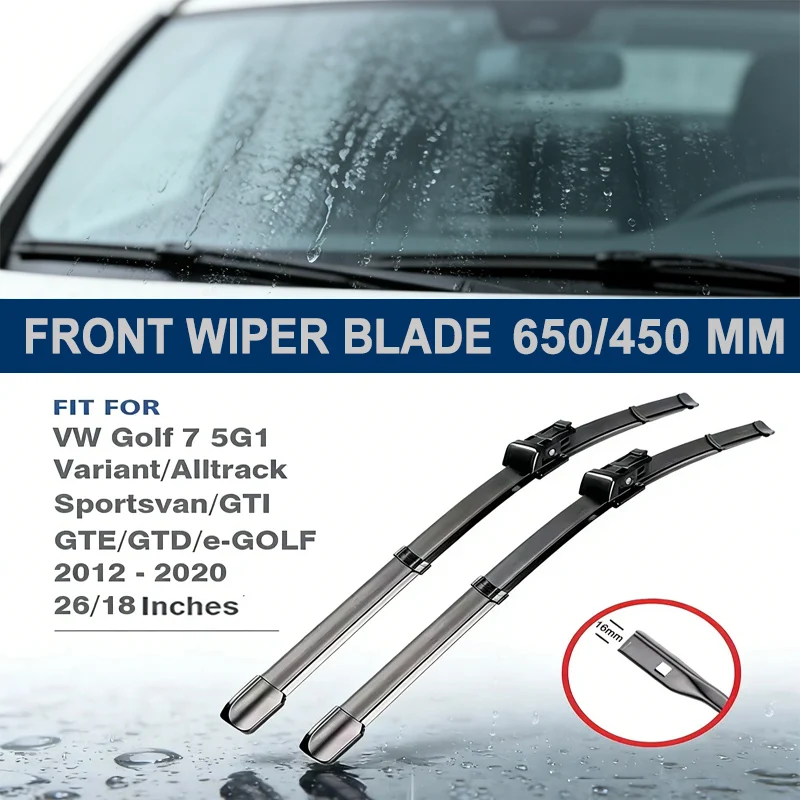 26"+18" Front Windshield Wiper Blades For VW Golf 7 5G1 VII MK7 Variant 2012-2020 GTE GTD GTI R - Car Windscreen Accessories
26"+18" Front Windshield Wiper Blades For VW Golf 7 5G1 VII MK7 Variant 2012-2020 GTE GTD GTI R - Car Windscreen Accessories