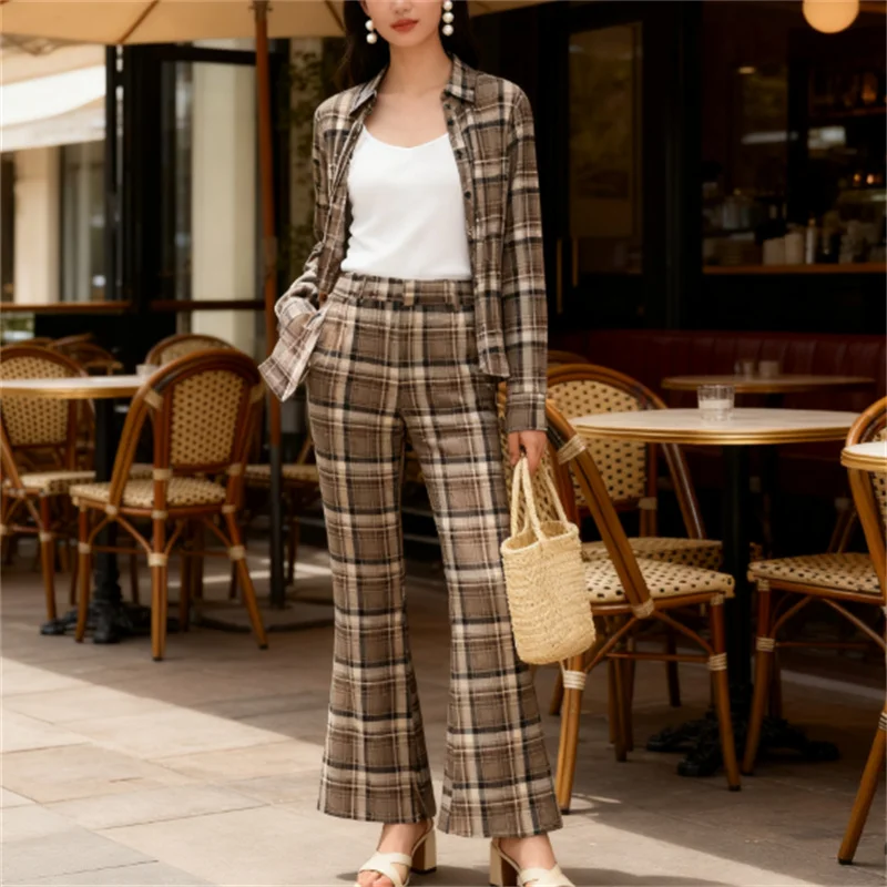 Осенний модный модный сексуальный брючный костюм в клетку 2025 года
Осенний модный модный сексуальный брючный костюм в клетку 2025 года