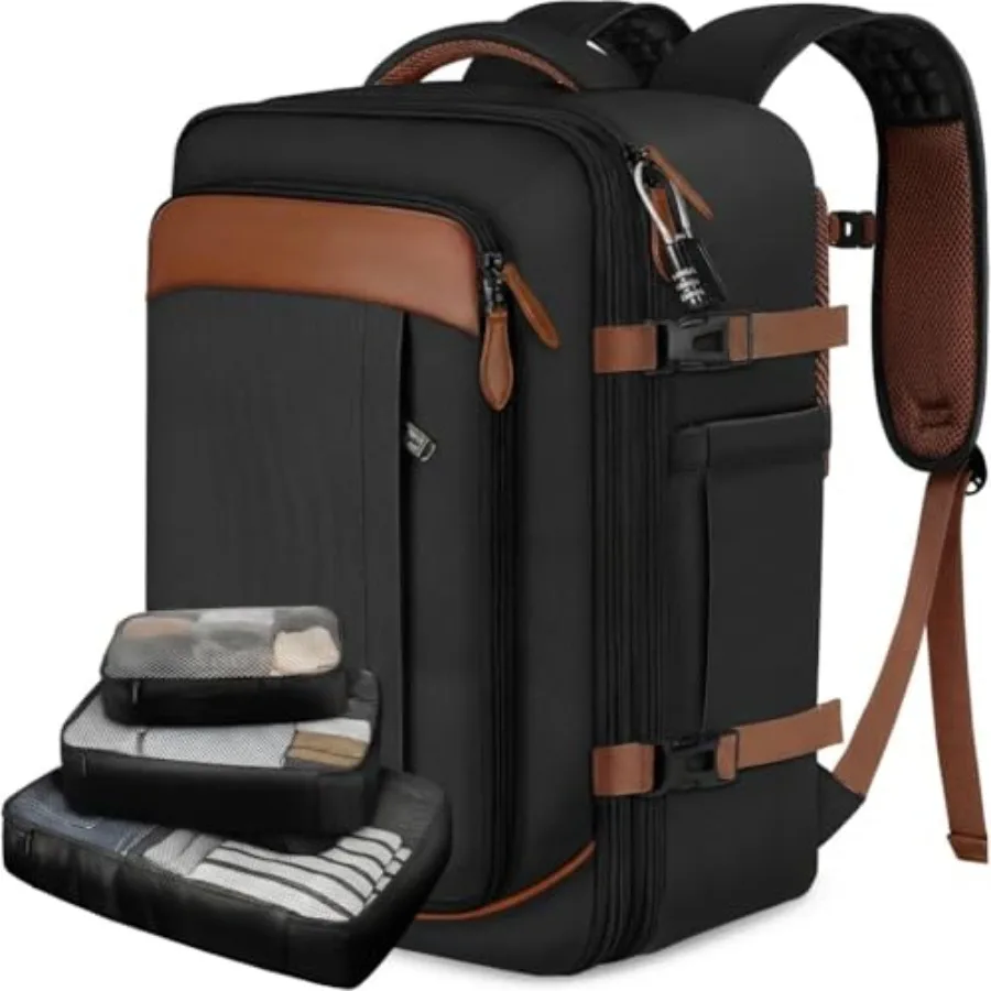 40L Travel Backpack Flight Approved Carry On for Men Women, Expandable Weekender Bag with 3 Packing Cubes, Water Resistant Anti
40L Travel Backpack Flight Approved Carry On for Men Women, Expandable Weekender Bag with 3 Packing Cubes, Water Resistant Anti