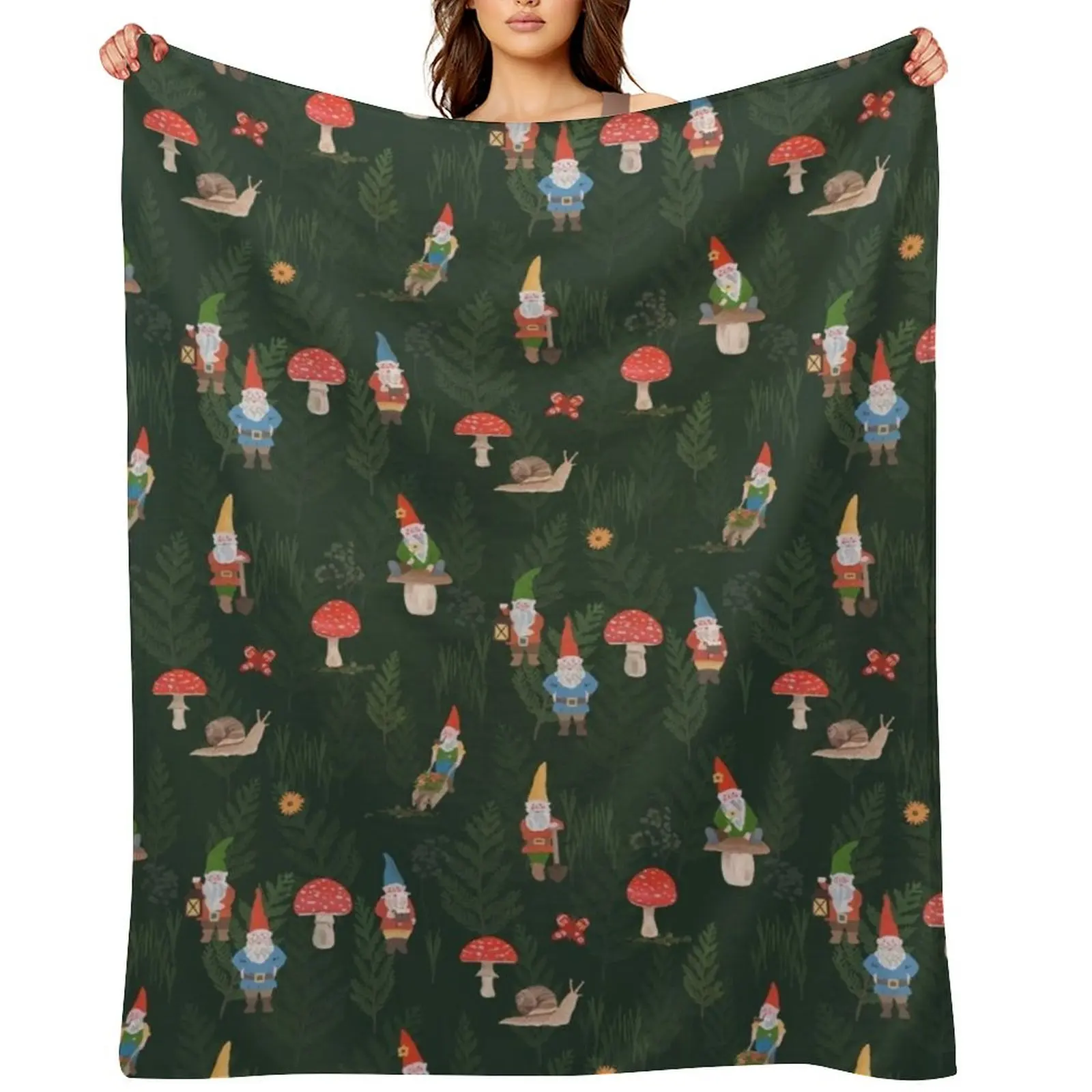 Woodland Gnomes Throw Blanket Flannel Fabric funny gift Bed linens Custom Blankets
Woodland Gnomes Throw Blanket Flannel Fabric funny gift Bed linens Custom Blankets