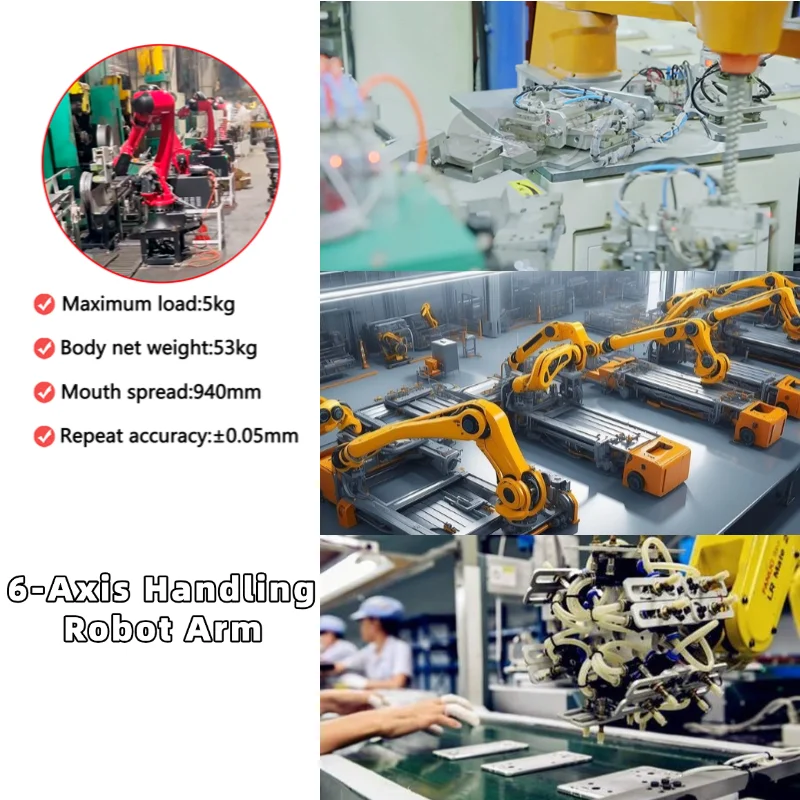 Assembly Line 6-Axis Robot Arm for Mechanical Component Assembly, Product Testing and Quality Control Inspection Stations
Assembly Line 6-Axis Robot Arm for Mechanical Component Assembly, Product Testing and Quality Control Inspection Stations