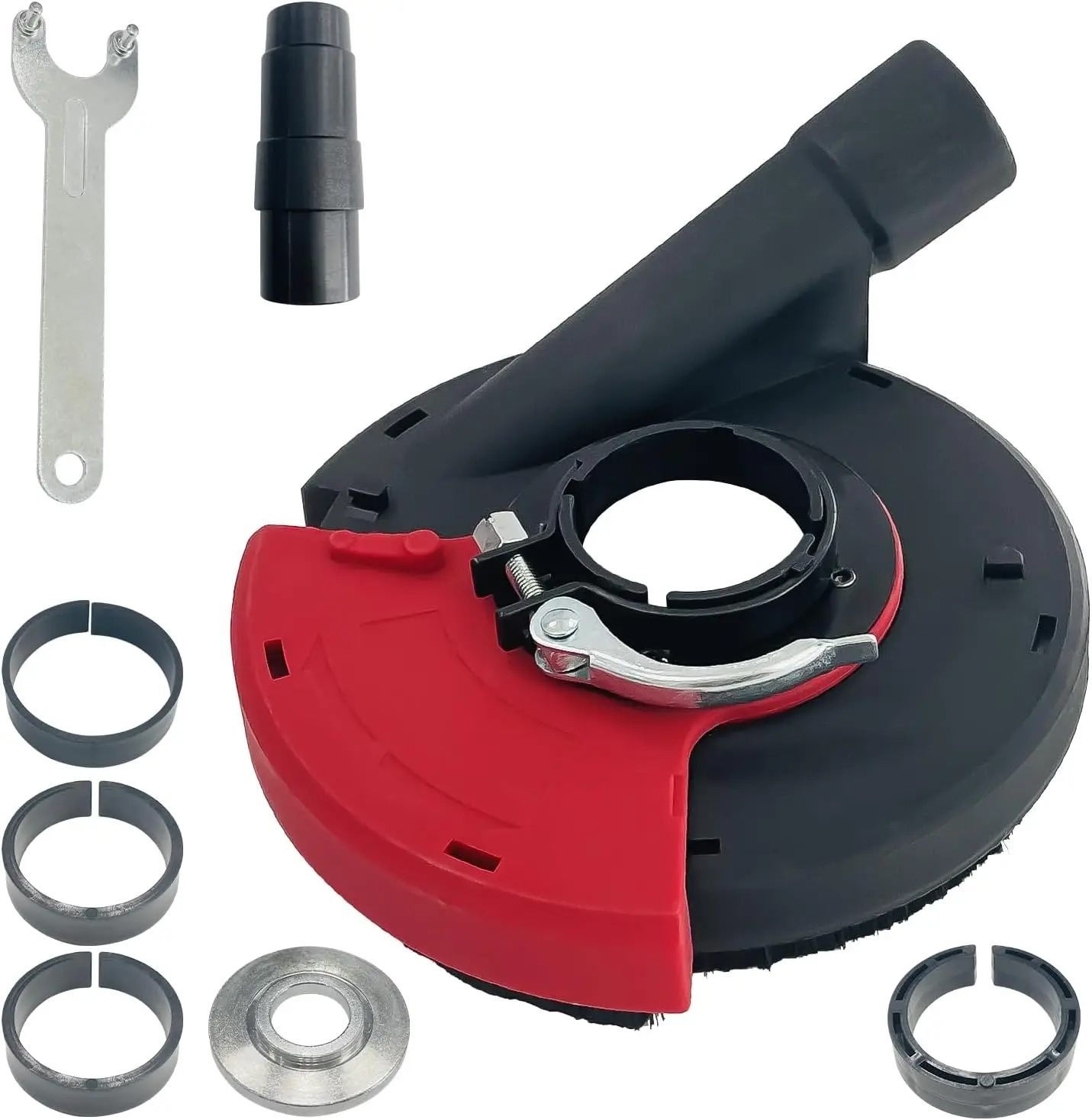 Dust Shroud for Angle Grinder 4.5/5 inch Universal Surface Grinding Shroud with Accessories for Various Surfaces, Red
Dust Shroud for Angle Grinder 4.5/5 inch Universal Surface Grinding Shroud with Accessories for Various Surfaces, Red
