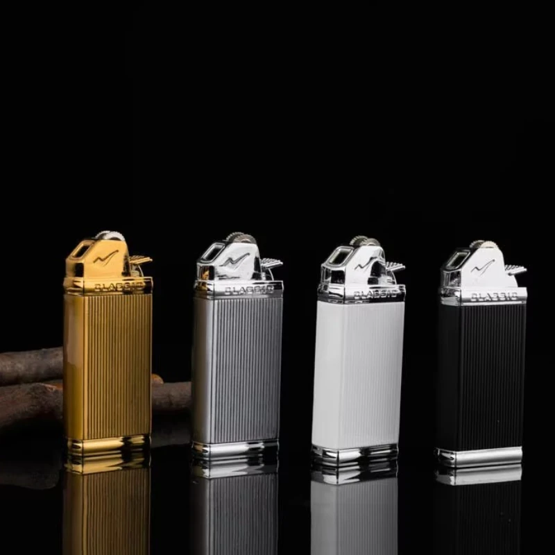 Portable Metal Creative Pipe Lighter Outdoor Windproof Butane Gas Grinding Wheel Lighter Men's Gift Cigarette Accessories
Portable Metal Creative Pipe Lighter Outdoor Windproof Butane Gas Grinding Wheel Lighter Men's Gift Cigarette Accessories