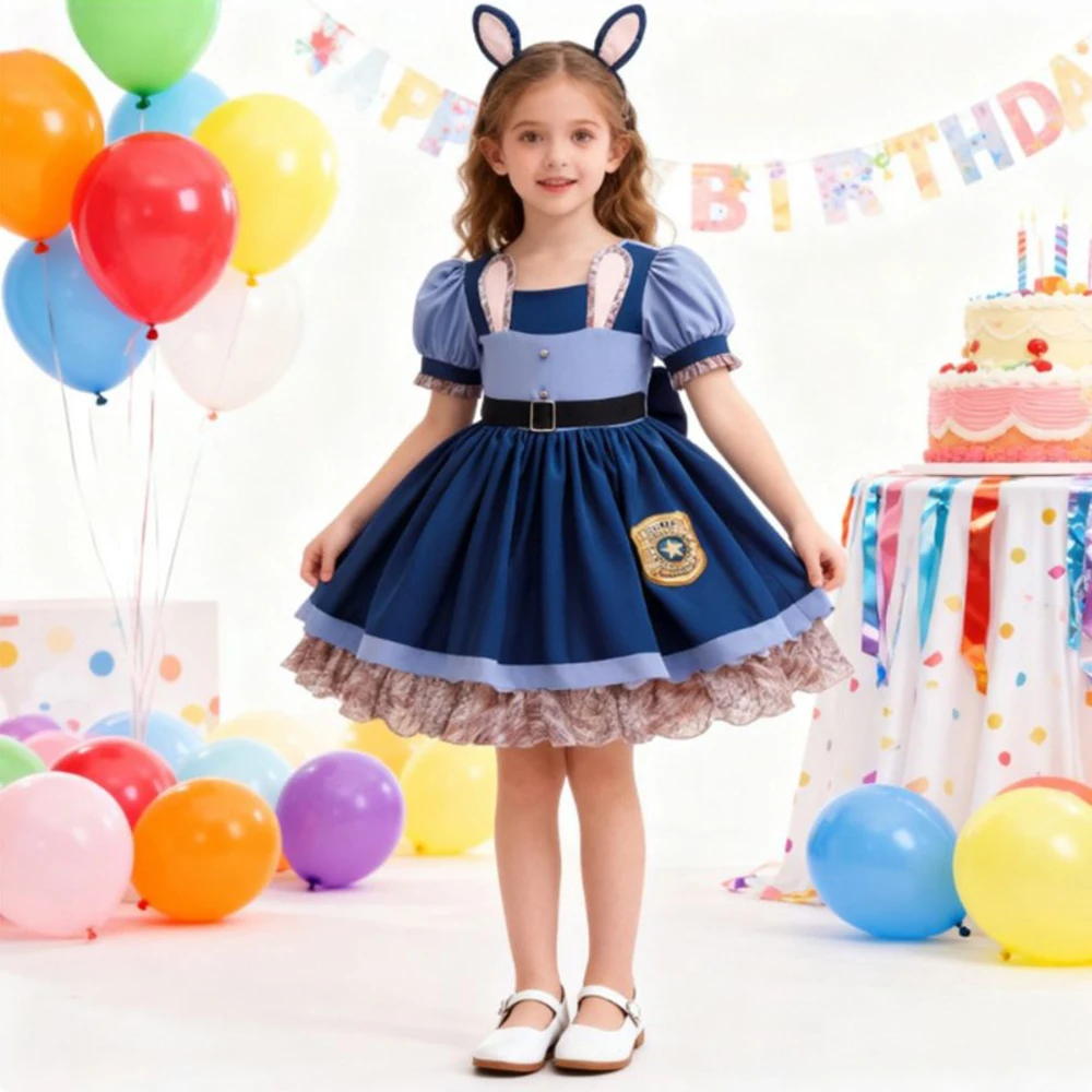 Disney Zootopia 2 Judy Police Cosplay Costume, Girls Bunny Themed Outfit for Halloween & Dress-Up Parties
Disney Zootopia 2 Judy Police Cosplay Costume, Girls Bunny Themed Outfit for Halloween & Dress-Up Parties