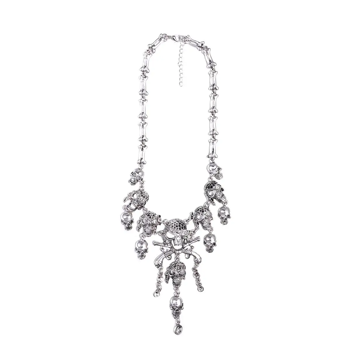 Retro Skull Necklace Rhinestone Choker Vintage Costume Jewelry Pendant for Women Gothic Accessories Scratch Resistant
Retro Skull Necklace Rhinestone Choker Vintage Costume Jewelry Pendant for Women Gothic Accessories Scratch Resistant