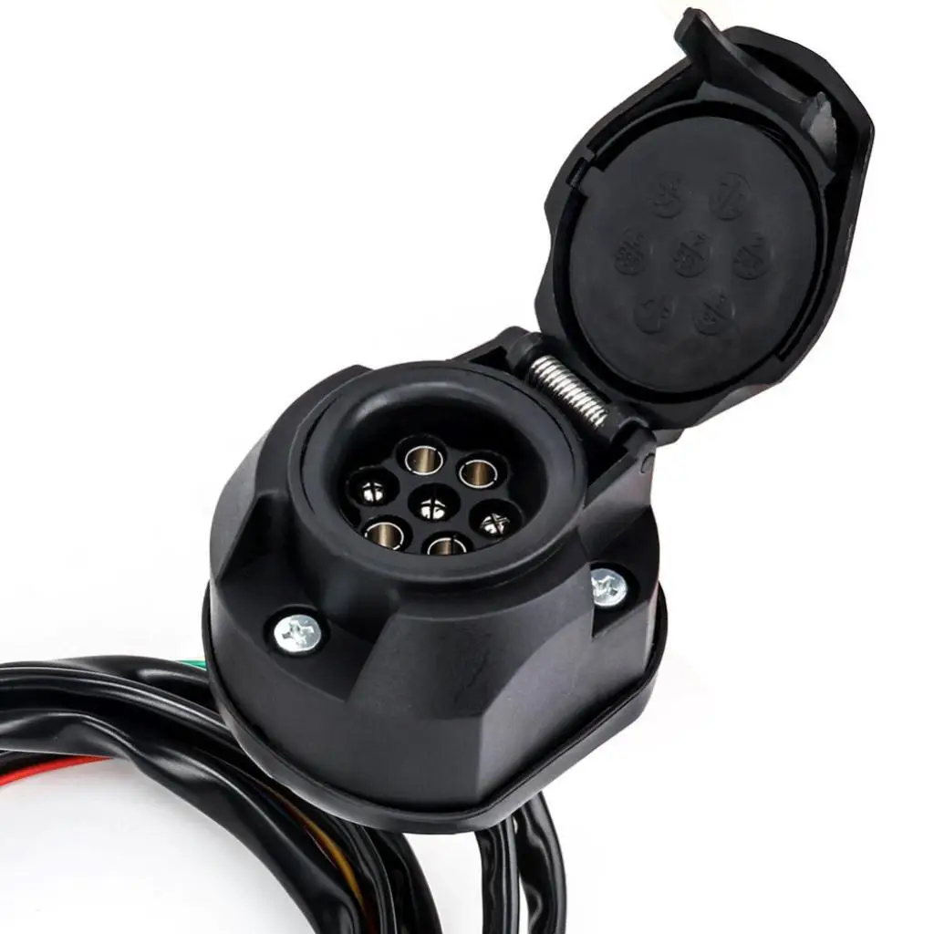 7 Pin Trailer Socket Extension Cable Wiring Box Durable Brass Plug for Car Tow Bar Trailer Secure Connection
7 Pin Trailer Socket Extension Cable Wiring Box Durable Brass Plug for Car Tow Bar Trailer Secure Connection