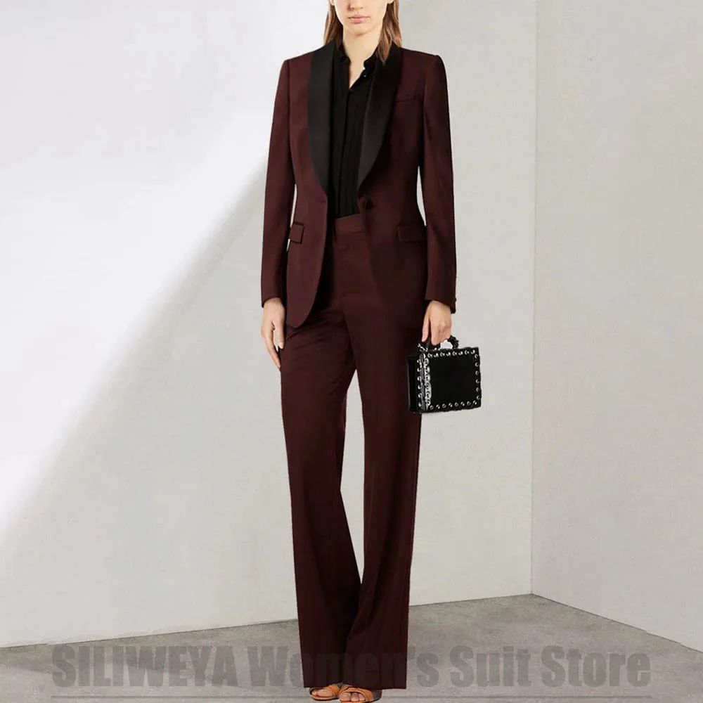 Chic Women's Suit 2 Piece Shawl Lapel One Button Blazer with Pants Set Slim Formal Fashion Outfit Elegant Party Prom Tuxedo
Chic Women's Suit 2 Piece Shawl Lapel One Button Blazer with Pants Set Slim Formal Fashion Outfit Elegant Party Prom Tuxedo