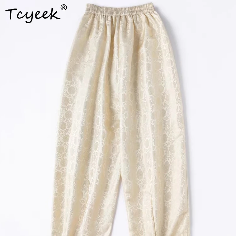 Tcyeek 100% Real Mulberry Silk Pants Women 30MM Elastic Waist Harem Pants Silk 2026 Casual Female Clothing Pantalon Pour Femme
Tcyeek 100% Real Mulberry Silk Pants Women 30MM Elastic Waist Harem Pants Silk 2026 Casual Female Clothing Pantalon Pour Femme