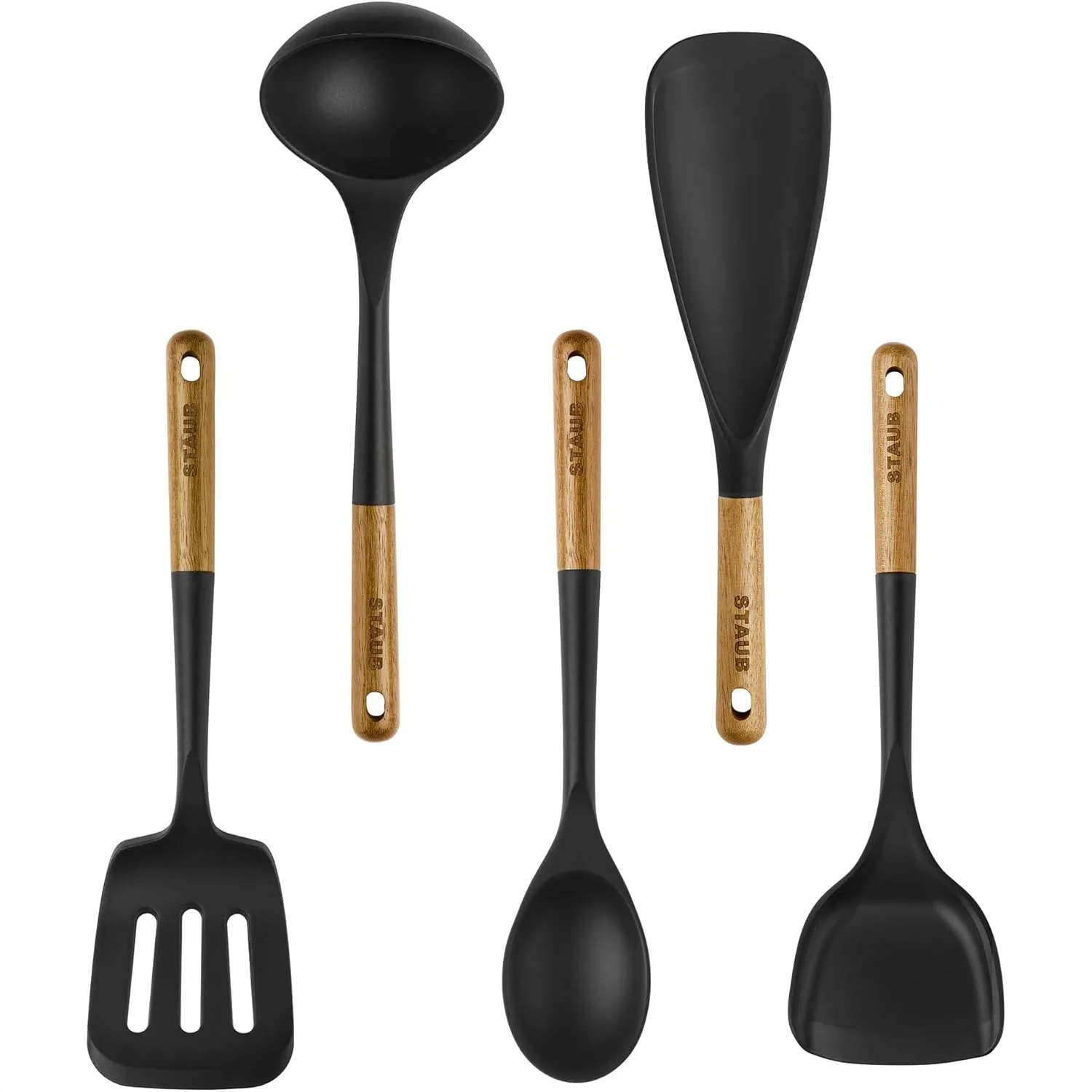 Silicone Cooking Utensil Set with Wood Handles, 5-Piece Nonstick Kitchen Tools for All Cookware
Silicone Cooking Utensil Set with Wood Handles, 5-Piece Nonstick Kitchen Tools for All Cookware