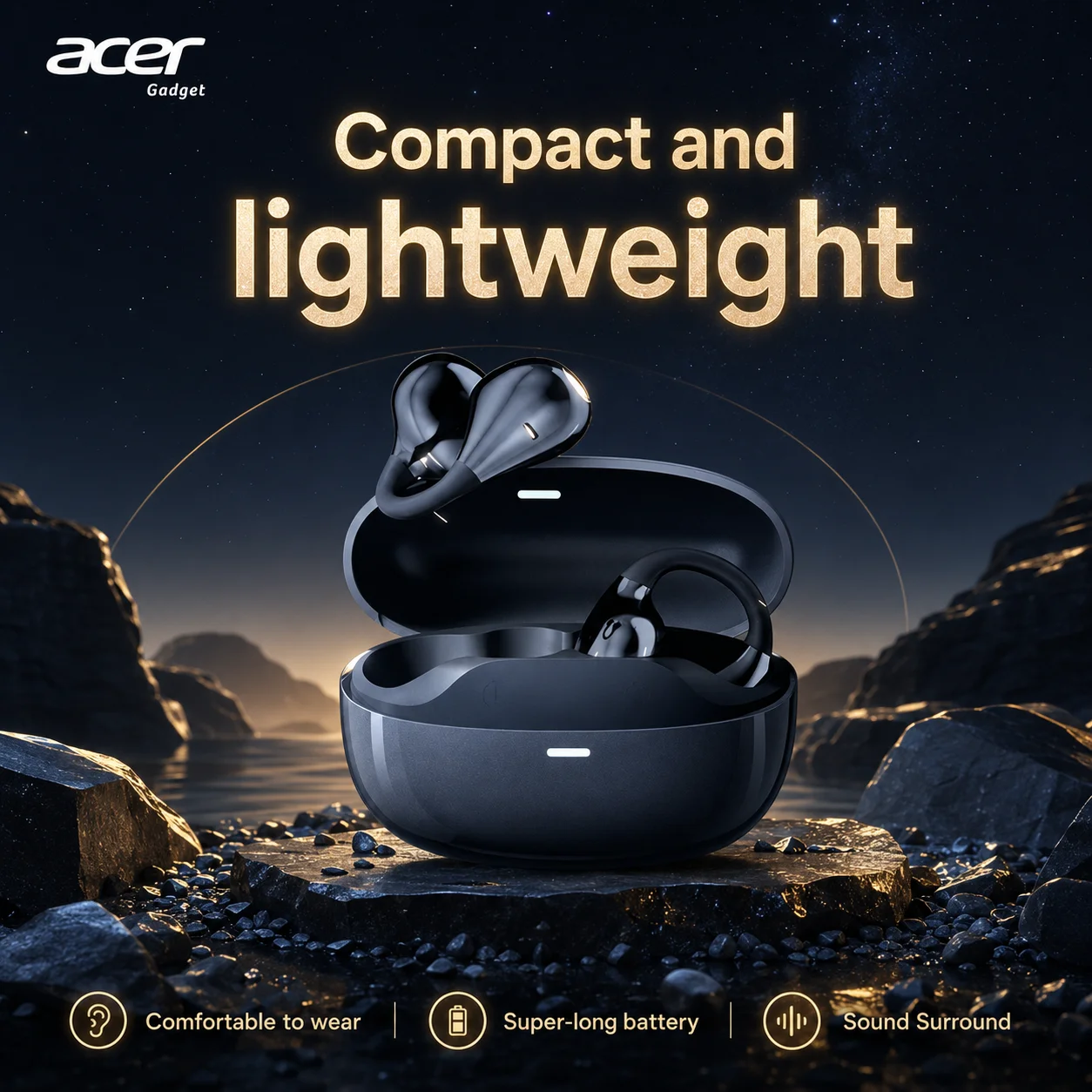 Acer OHR629 TWS Gaming Earphones Bluetooth5.3 Low Latency ENC Mic 5.6H Long Standby Wireless Headset
Acer OHR629 TWS Gaming Earphones Bluetooth5.3 Low Latency ENC Mic 5.6H Long Standby Wireless Headset