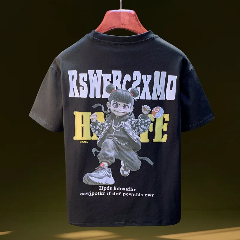 Fashionable printed short sleeved T-shirt for men in summer, high-end half sleeved clothes, loose trendy brand casual top
Fashionable printed short sleeved T-shirt for men in summer, high-end half sleeved clothes, loose trendy brand casual top