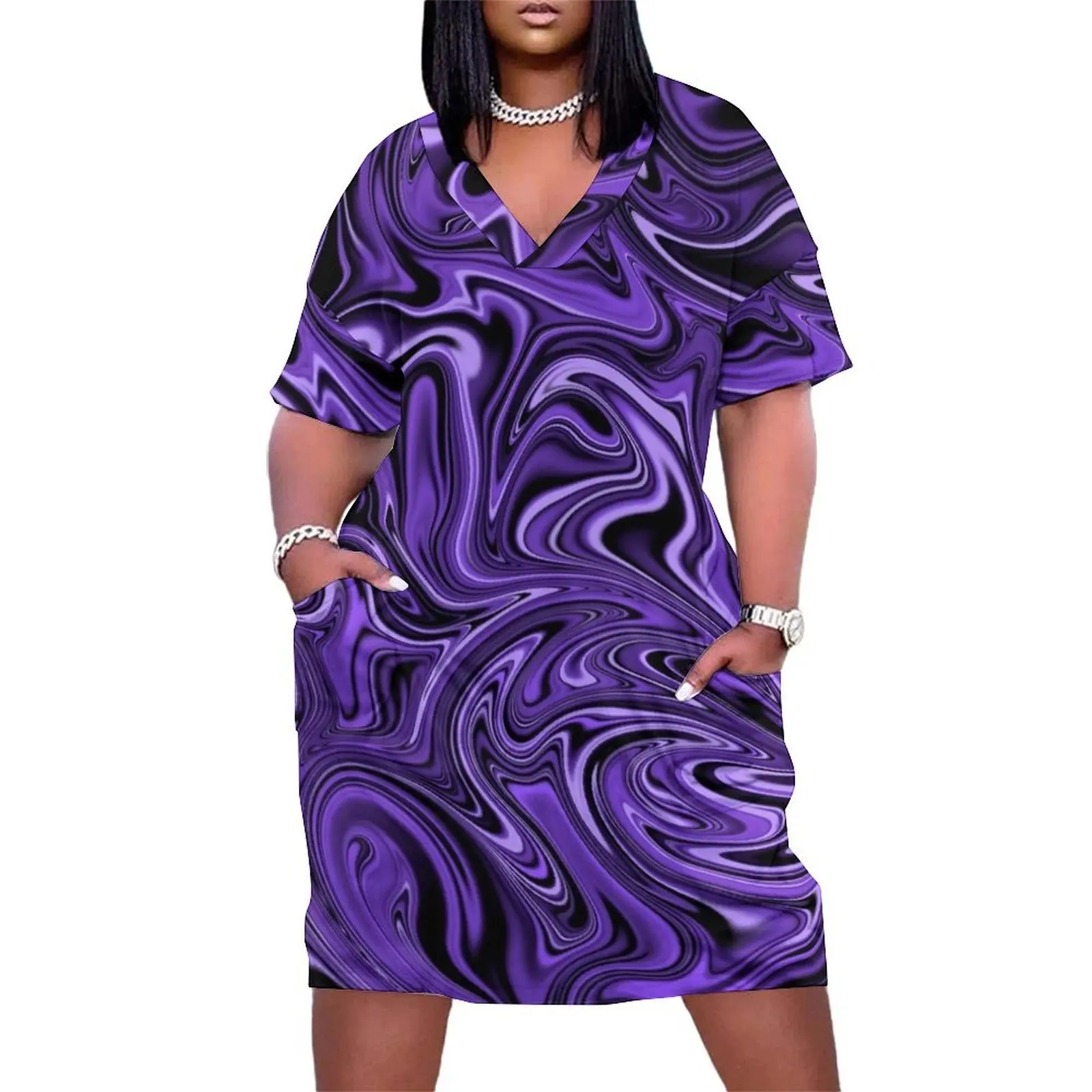 Groovy Purple Marble Liquid Swirls Loose Pocket Dress Woman dresses summer clothes for women dresses for woman 2025
Groovy Purple Marble Liquid Swirls Loose Pocket Dress Woman dresses summer clothes for women dresses for woman 2025