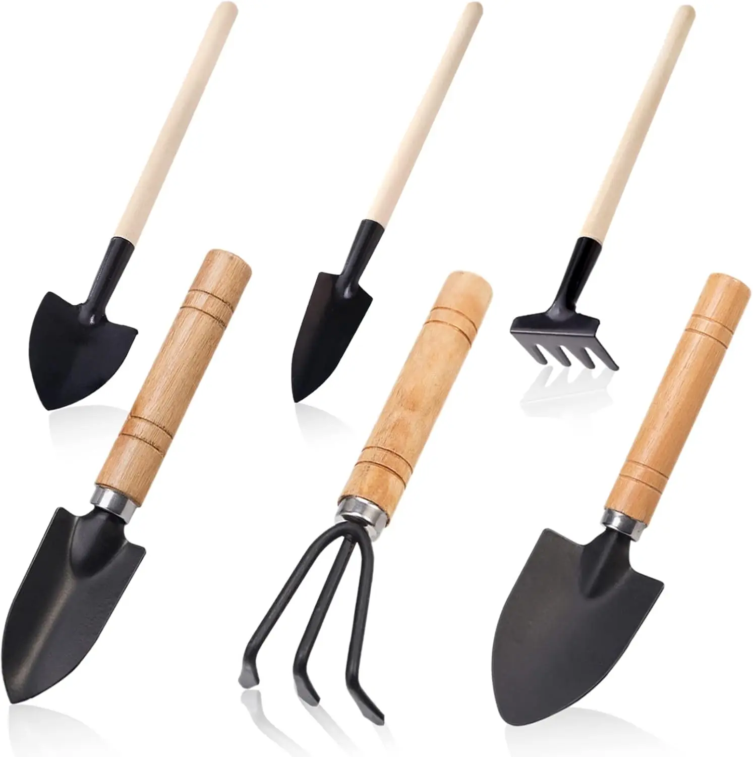 Small Garden Tool Set, 6 Pieces Iron Gardening Kit Including Hand Shovel, Transplant Shovel and Hand Rake with Wood Non-Slip Handle Perfect for Plant Lovers
Small Garden Tool Set, 6 Pieces Iron Gardening Kit Including Hand Shovel, Transplant Shovel and Hand Rake with Wood Non-Slip Handle Perfect for Plant Lovers