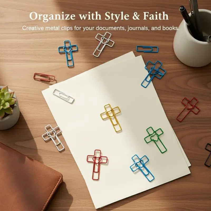 New 20/50Pcs Creative Colorful Cross Heart Metal Bookmark Clips For Journaling Scrapbooking Office Stationery School Supplies
New 20/50Pcs Creative Colorful Cross Heart Metal Bookmark Clips For Journaling Scrapbooking Office Stationery School Supplies