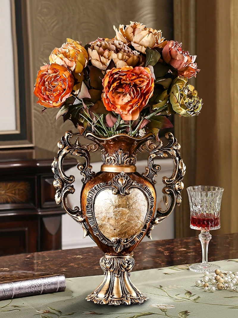 Luxury European Resin Vase Stereoscopic Dried Fowers Arrangement Wobble Plate Living Room Entrance Ornaments Home Decorations
Luxury European Resin Vase Stereoscopic Dried Fowers Arrangement Wobble Plate Living Room Entrance Ornaments Home Decorations