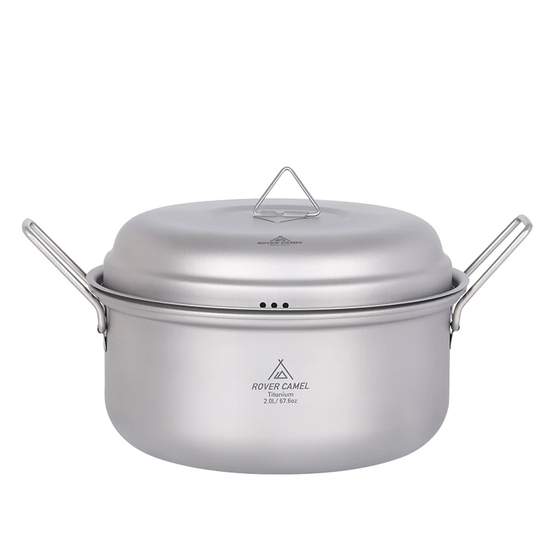 Rover Camel Titanium Food Steamer Pot 2 Tiers Soup Steam Pot Cooking Cookware Kitchen Tools camping bowl
Rover Camel Titanium Food Steamer Pot 2 Tiers Soup Steam Pot Cooking Cookware Kitchen Tools camping bowl