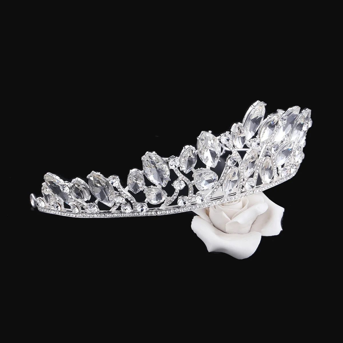 Elegant Wedding Tiara Crystal Rhinestone Bridal Crown Jewelry White Lightweight Durable Chic Design Party Prom Engagement Dance 
Elegant Wedding Tiara Crystal Rhinestone Bridal Crown Jewelry White Lightweight Durable Chic Design Party Prom Engagement Dance