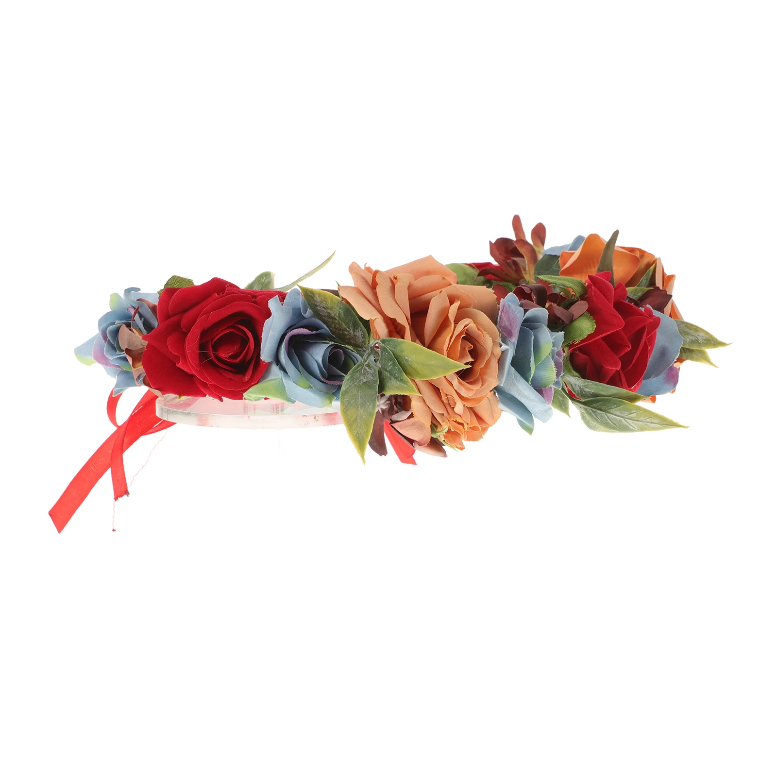 Simulated Rose Crown Floral Fairy Headdress Wreath Headband Bride Hair Accessory Vacation Rainbow Flower Crown
Simulated Rose Crown Floral Fairy Headdress Wreath Headband Bride Hair Accessory Vacation Rainbow Flower Crown