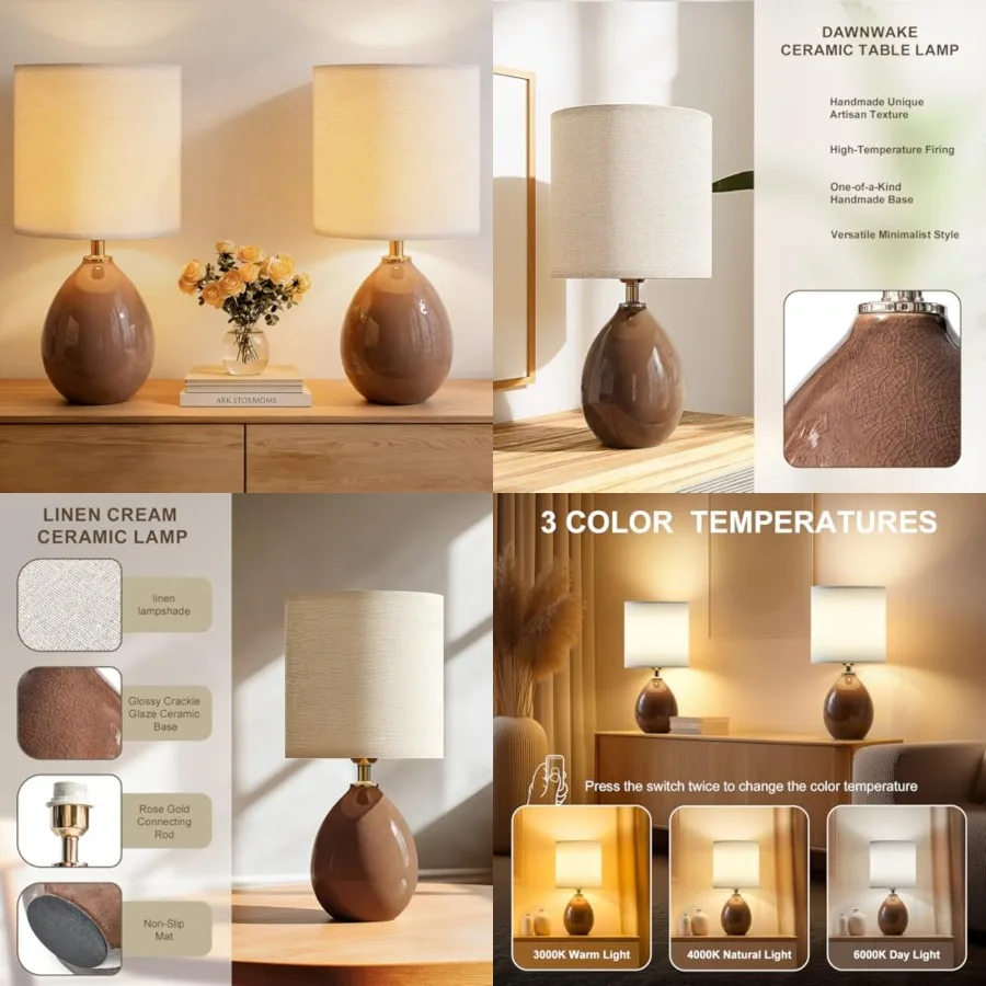 18.5" Table Lamp Set of 2 for Living Room Bedroom, Bedside Lamps for Night Stands, Desk Nightstand Lamp Dimmable, Modern Linen
18.5" Table Lamp Set of 2 for Living Room Bedroom, Bedside Lamps for Night Stands, Desk Nightstand Lamp Dimmable, Modern Linen