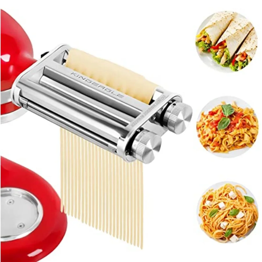 Pasta Maker Attachment for KitchenAid Mixers Pasta Attachments 3 in 1 Set Included Dough Roller Spaghetti and Fettuccine Cutter
Pasta Maker Attachment for KitchenAid Mixers Pasta Attachments 3 in 1 Set Included Dough Roller Spaghetti and Fettuccine Cutter
