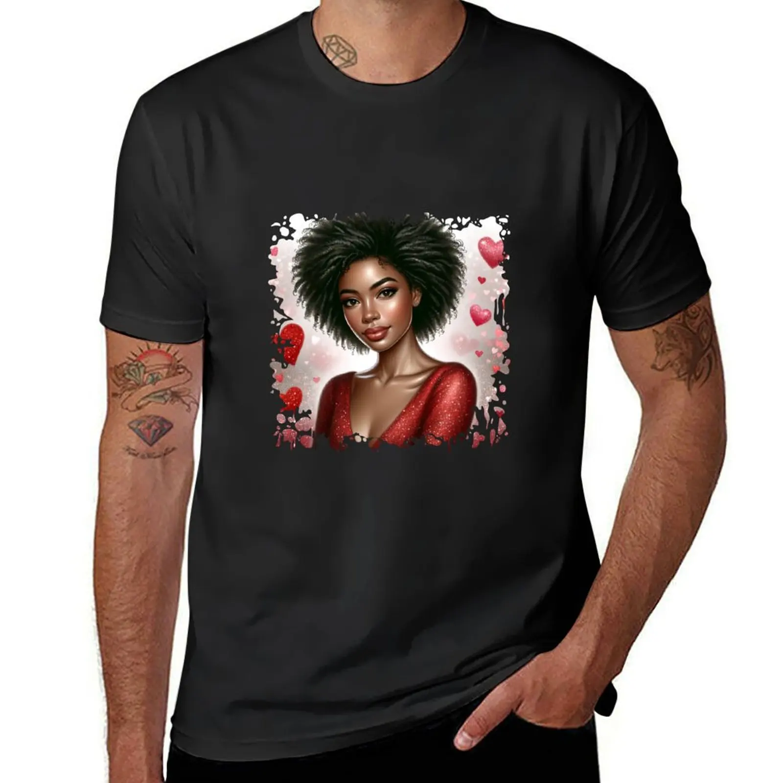 Valentine's Greetings: Lovely Afro Girl's Charm T-Shirt anime for a boy oversizeds t shirt for men
Valentine's Greetings: Lovely Afro Girl's Charm T-Shirt anime for a boy oversizeds t shirt for men
