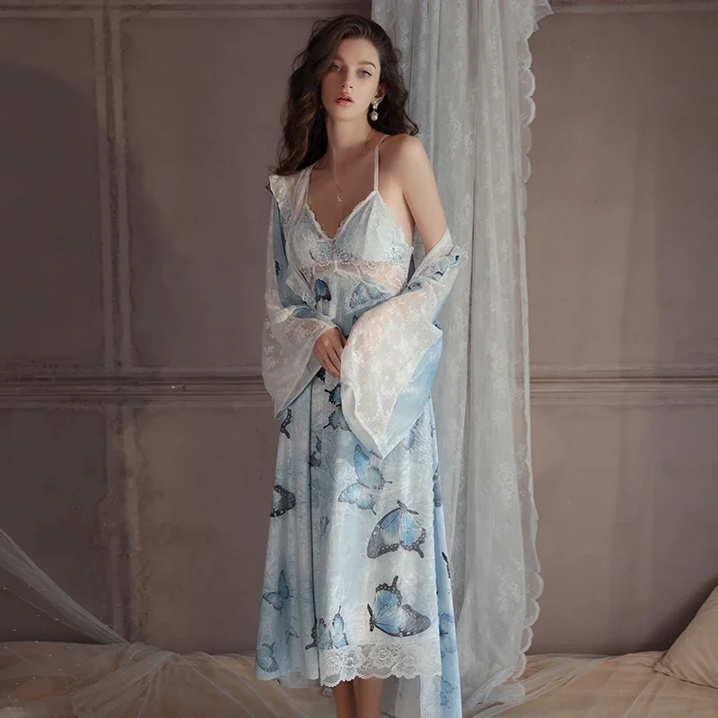 REBEYULI брендовый роскошный женский комплект ночного белья, шелковый бархатный длинный халат с принтом бабочки, длинное спальное платье, комплект с подушечкой для бюстгальтера для женщин
REBEYULI брендовый роскошный женский комплект ночного белья, шелковый бархатный длинный халат с принтом бабочки, длинное спальное платье, комплект с подушечкой для бюстгальтера для женщин