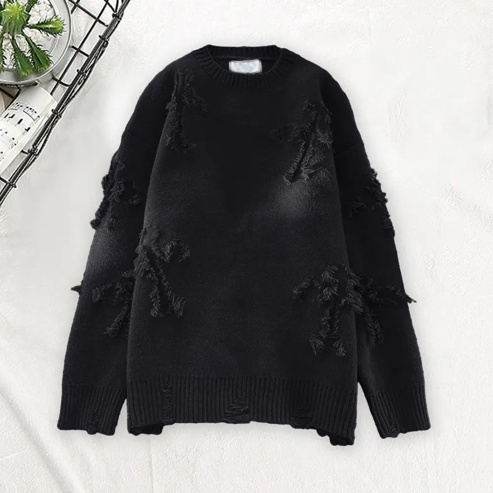 Casual Sweater Retro Style Sweater Stylish Men's Hip Hop Streetwear Sweater Ripped Knitted Loose Pullover with for Fall/winter
Casual Sweater Retro Style Sweater Stylish Men's Hip Hop Streetwear Sweater Ripped Knitted Loose Pullover with for Fall/winter