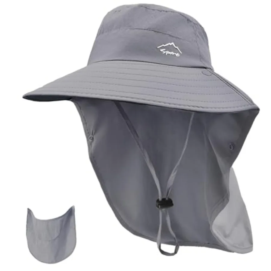 Rosoz Sun Hat for Men Women with Neck Flap, Wide Brim UPF50+ Fishing Hat with Detachable Face Cover Outdoor Sun Protection Hat
Rosoz Sun Hat for Men Women with Neck Flap, Wide Brim UPF50+ Fishing Hat with Detachable Face Cover Outdoor Sun Protection Hat