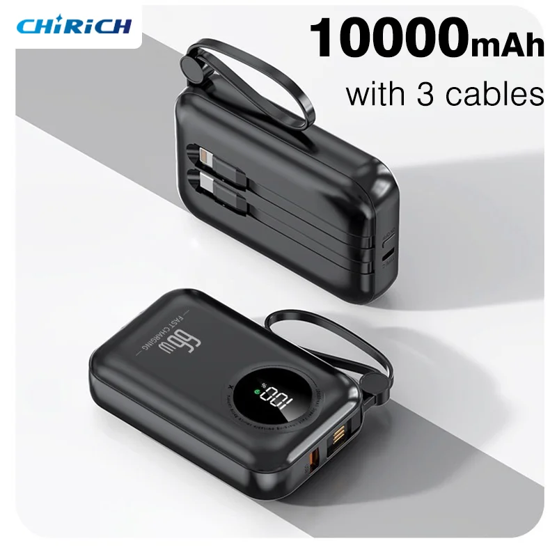 10000mAh Portable Mini Power Bank Built-in Cable USB C External Spare Battery PD Fast Charger For iPhone 15 14 Xiaomi Samsung
10000mAh Portable Mini Power Bank Built-in Cable USB C External Spare Battery PD Fast Charger For iPhone 15 14 Xiaomi Samsung