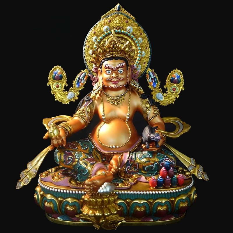 Nepal Handmade Tibetan Buddha Statue Painted Yellow Jambhala Pure Copper Wealth God 7 inch 10 Inch
Nepal Handmade Tibetan Buddha Statue Painted Yellow Jambhala Pure Copper Wealth God 7 inch 10 Inch