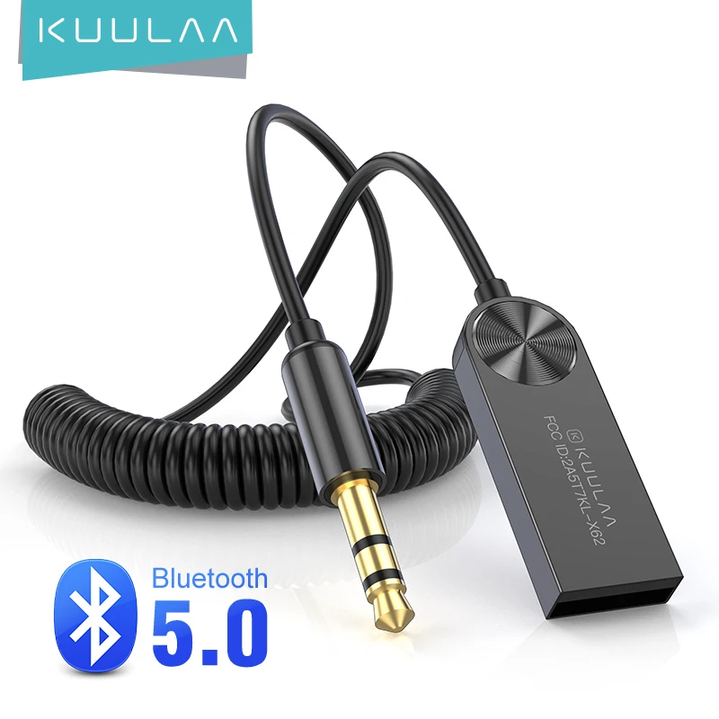 KUULAA Bluetooth Aux Adapter Dongle USB To 3.5mm Jack Car Audio Aux Bluetooth 5.0 Handsfree Kit For Car Receiver BT transmitter
KUULAA Bluetooth Aux Adapter Dongle USB To 3.5mm Jack Car Audio Aux Bluetooth 5.0 Handsfree Kit For Car Receiver BT transmitter