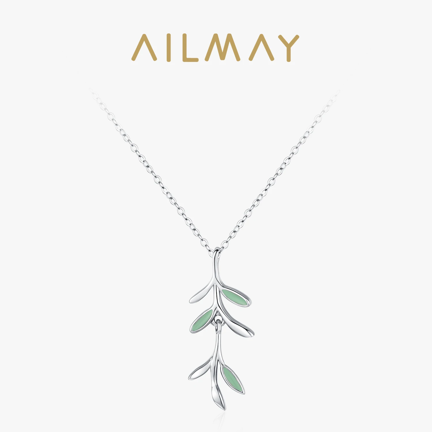 Ailmay Fashion 925 Sterling Silver Tree Leaves Pendant Necklace For Women Enamel Fine Jewelry Accessories Gifts 
Ailmay Fashion 925 Sterling Silver Tree Leaves Pendant Necklace For Women Enamel Fine Jewelry Accessories Gifts