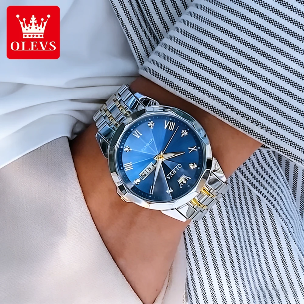 Мужские часы OLEVS, лучшие брендовые повседневные модные часы из высококачественной стали, оригинальные кварцевые наручные часы для мужчин, водонепроницаемые, светящиеся, золотисто-синие, 9931
Мужские часы OLEVS, лучшие брендовые повседневные модные часы из высококачественной стали, оригинальные кварцевые наручные часы для мужчин, водонепроницаемые, светящиеся, золотисто-синие, 9931