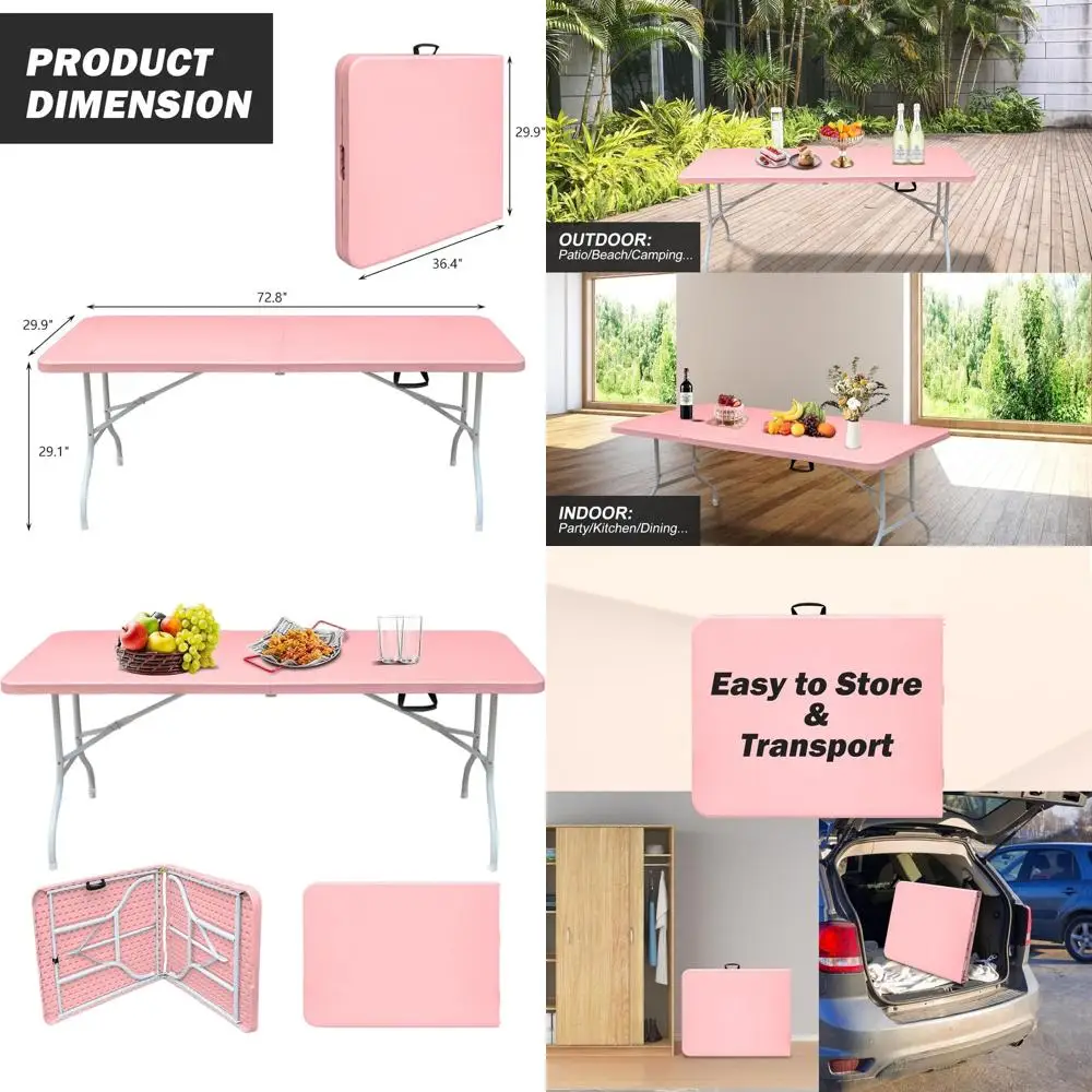 Складной пластиковый стол 6 футов – сверхпрочный, подходит для кемпинга, вечеринок, обедов, использования в помещении или на улице, доступен в белом цвете
Складной пластиковый стол 6 футов – сверхпрочный, подходит для кемпинга, вечеринок, обедов, использования в помещении или на улице, доступен в белом цвете