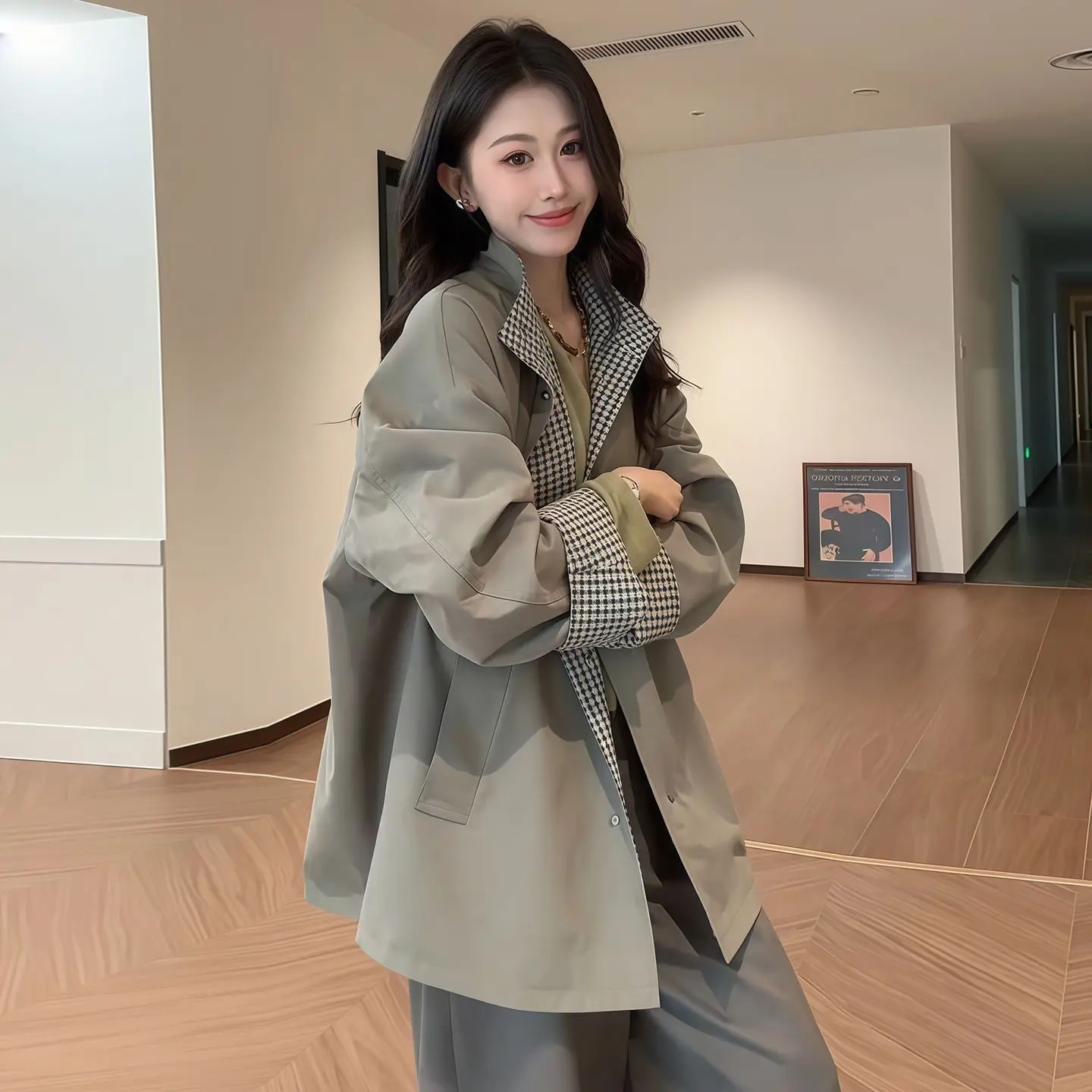 SuperAen Casual Korean-style Women's Trench for Women Spring and Autumn 2026 New Loose Fashion Simple Mid-length Coats
SuperAen Casual Korean-style Women's Trench for Women Spring and Autumn 2026 New Loose Fashion Simple Mid-length Coats