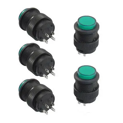 DC 3V Green LED Lamp Panel Mount Self Lock SPST Round Push Button Switch 5 Pcs
DC 3V Green LED Lamp Panel Mount Self Lock SPST Round Push Button Switch 5 Pcs