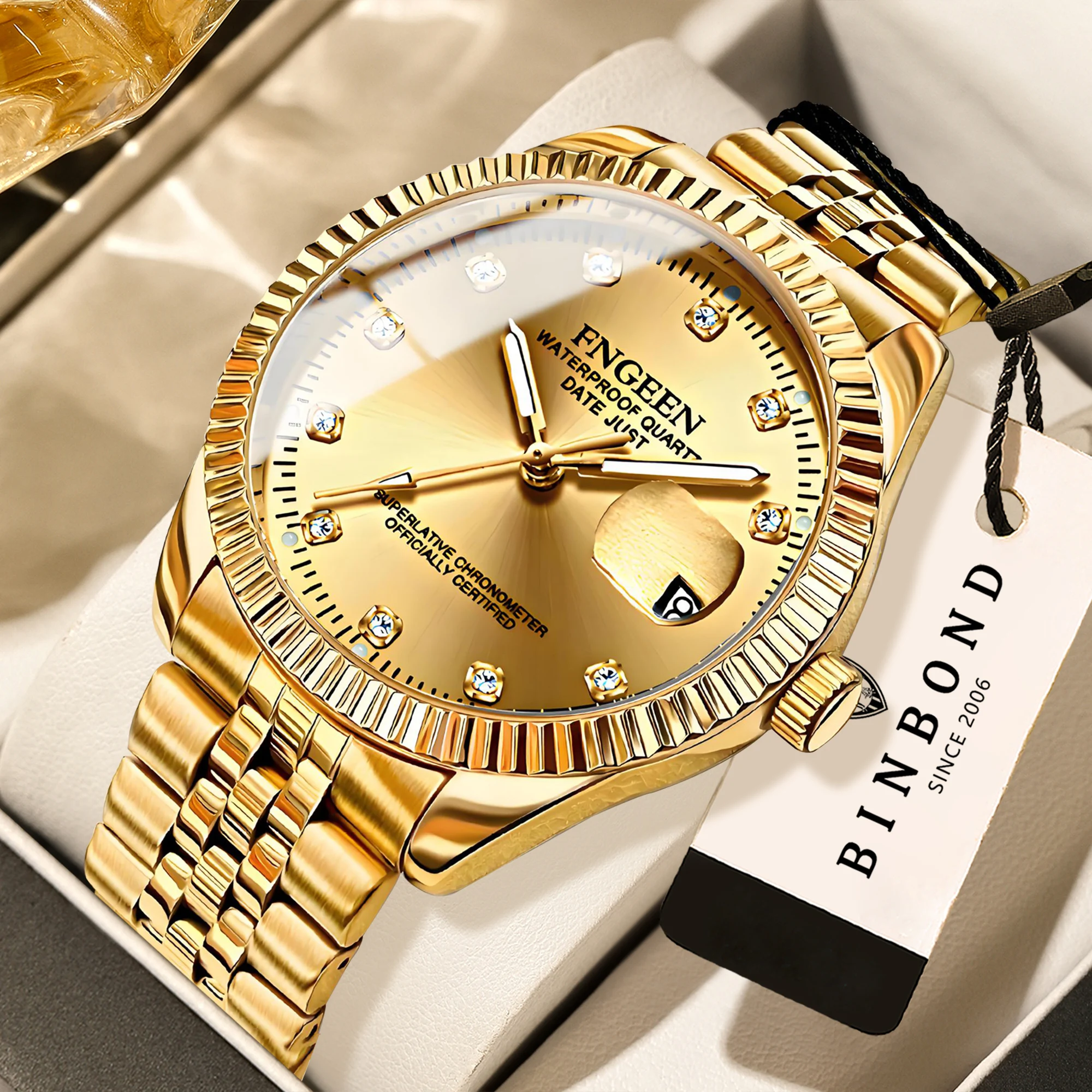 BINBOND sturdy quartz watches for men luxury luminous waterproof business auto date precise men's watch casual reloj wristwatch
BINBOND sturdy quartz watches for men luxury luminous waterproof business auto date precise men's watch casual reloj wristwatch