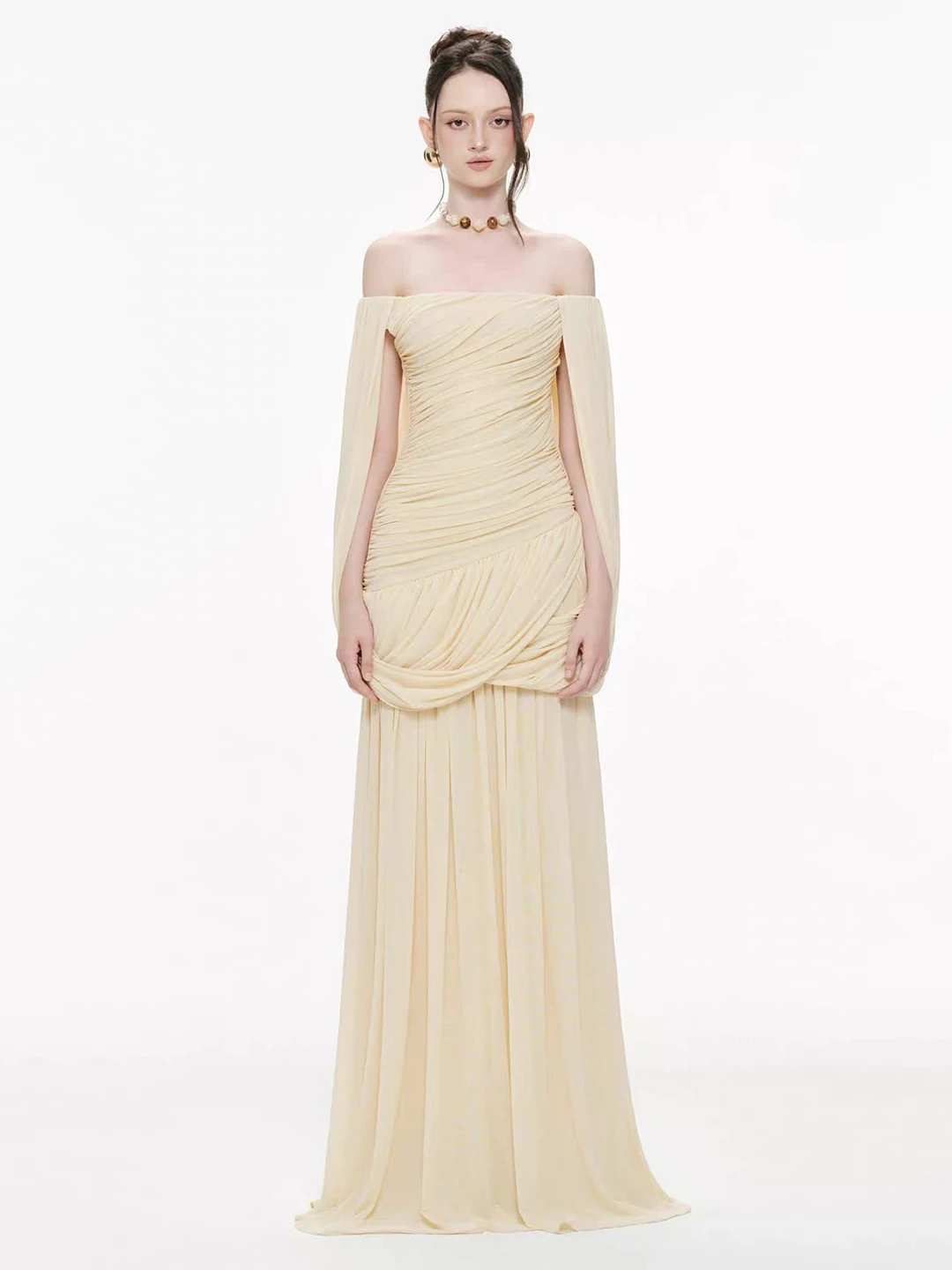 Elegant Sisjuly Off-Shoulder Slim Fit Dress with Asymmetrical Pleats Spring Summer Women's Fashion French Style Breathable Po...
Elegant Sisjuly Off-Shoulder Slim Fit Dress with Asymmetrical Pleats Spring Summer Women's Fashion French Style Breathable Po...
