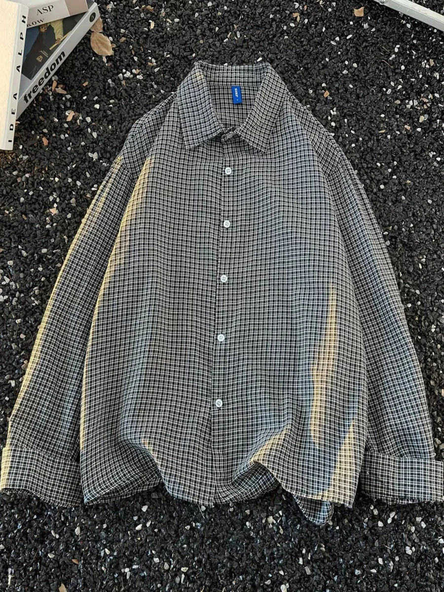 Ретро-рубашка в клетку, повседневная базовая модель с длинным рукавом и отложным воротником, мужская и женская, больших размеров, верхняя одежда, модная, из полиэстера.
Ретро-рубашка в клетку, повседневная базовая модель с длинным рукавом и отложным воротником, мужская и женская, больших размеров, верхняя одежда, модная, из полиэстера.