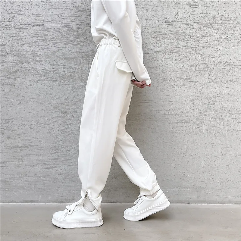 Spring New Men's Casual Pants Nine Points Zipper Design Spor Versatile White Leisure Trousers Cool Sle Polyester Blend
Spring New Men's Casual Pants Nine Points Zipper Design Spor Versatile White Leisure Trousers Cool Sle Polyester Blend