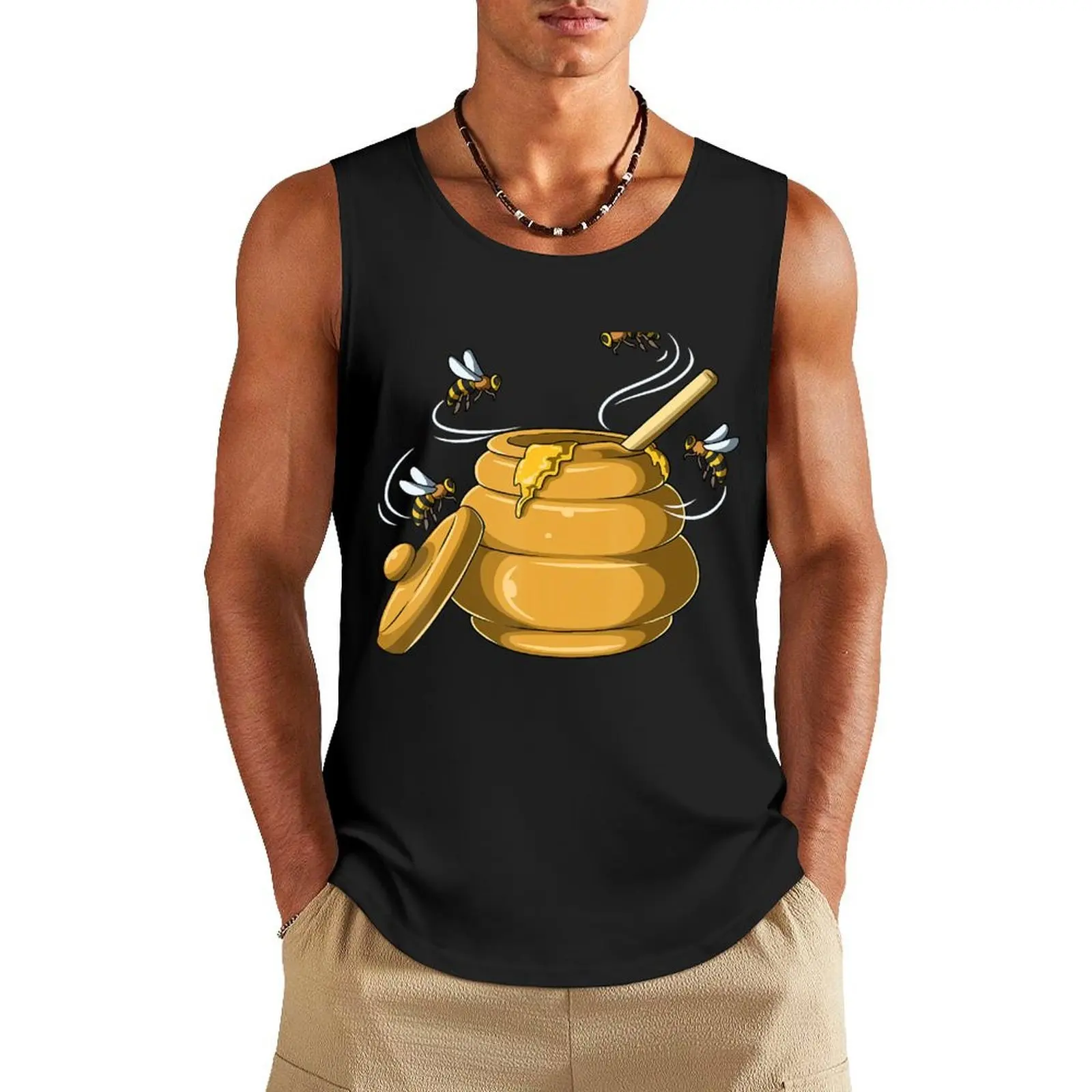 Honey Pot with Bees Honeycomb Beekeeping Beekeepers Honey T-Shirt Tank Top gym top t shirts
Honey Pot with Bees Honeycomb Beekeeping Beekeepers Honey T-Shirt Tank Top gym top t shirts