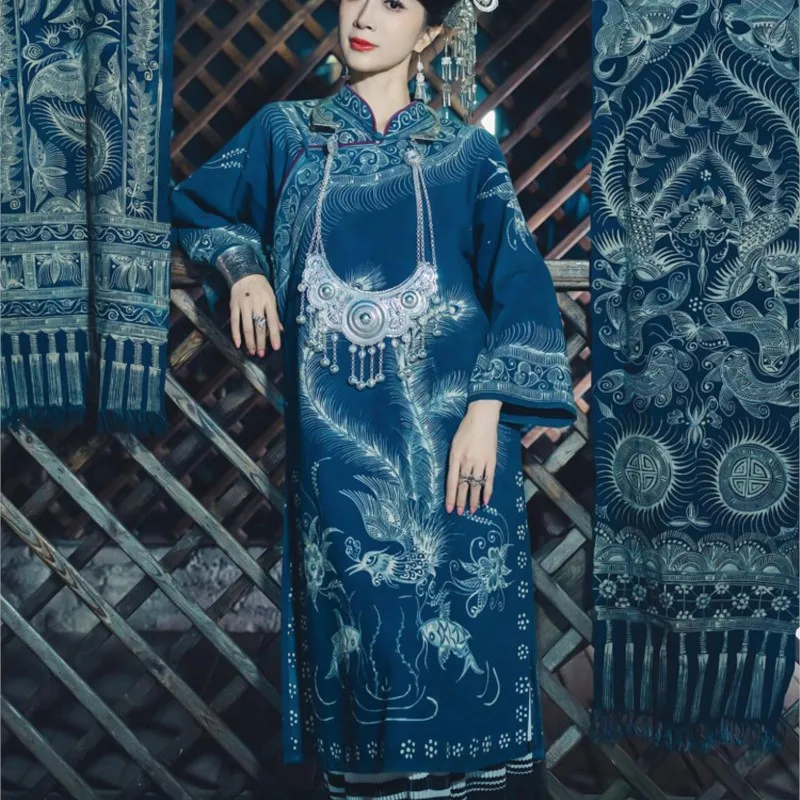 Hand-painted batik clothing for women Chinese ethnic style cheongsam heavy industry clothing new
Hand-painted batik clothing for women Chinese ethnic style cheongsam heavy industry clothing new