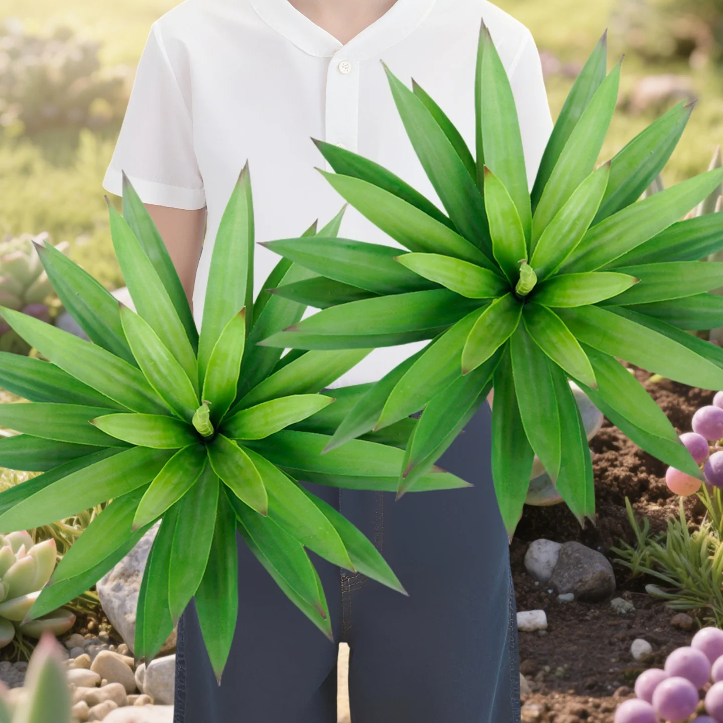 2Pack Artificial Agave Plants UV Resistant Outdoor Indoor, Large Fake Agave Plant with Ground Spike, Faux Agave Succulent Plant with 36 Realistic Leaves for Patio Yard Garden Swimpool Home Outside Decor
2Pack Artificial Agave Plants UV Resistant Outdoor Indoor, Large Fake Agave Plant with Ground Spike, Faux Agave Succulent Plant with 36 Realistic Leaves for Patio Yard Garden Swimpool Home Outside Decor