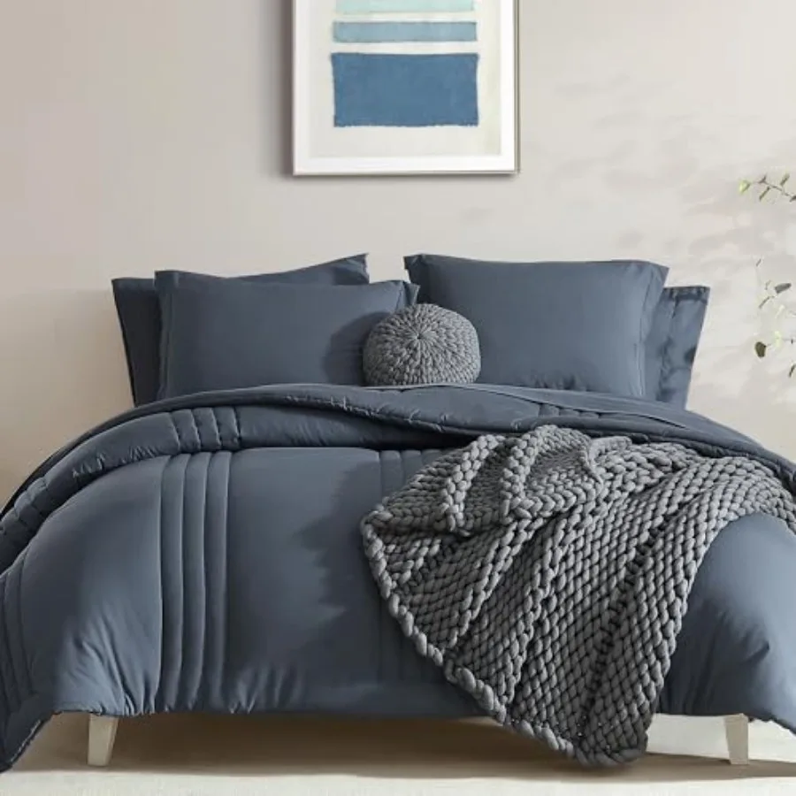Comforter Set - 7 Pieces Bed in a Bag Bedding Sets with Comforters, All Seasons Comforter Bed Set with Sheets, Pillowcases and
Comforter Set - 7 Pieces Bed in a Bag Bedding Sets with Comforters, All Seasons Comforter Bed Set with Sheets, Pillowcases and